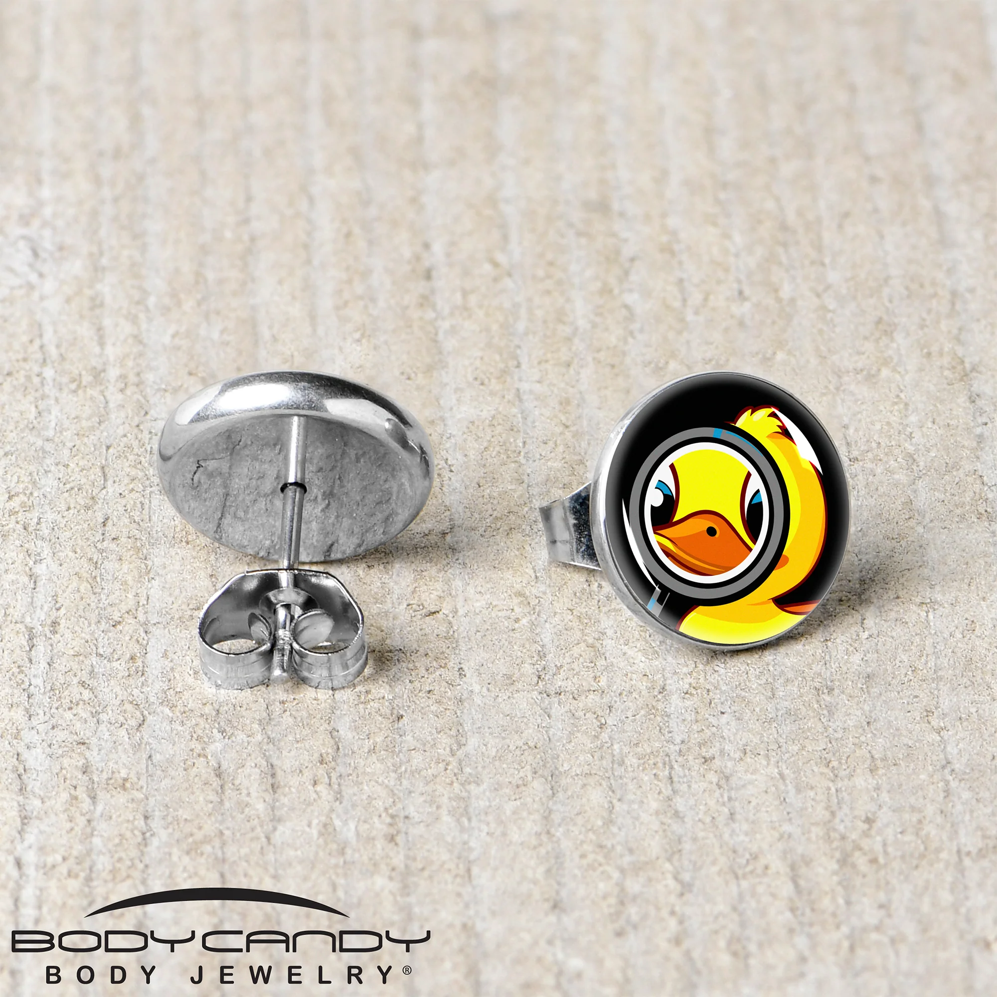Magnified Yellow Duck Stud Earrings by Onyx O - Image 5