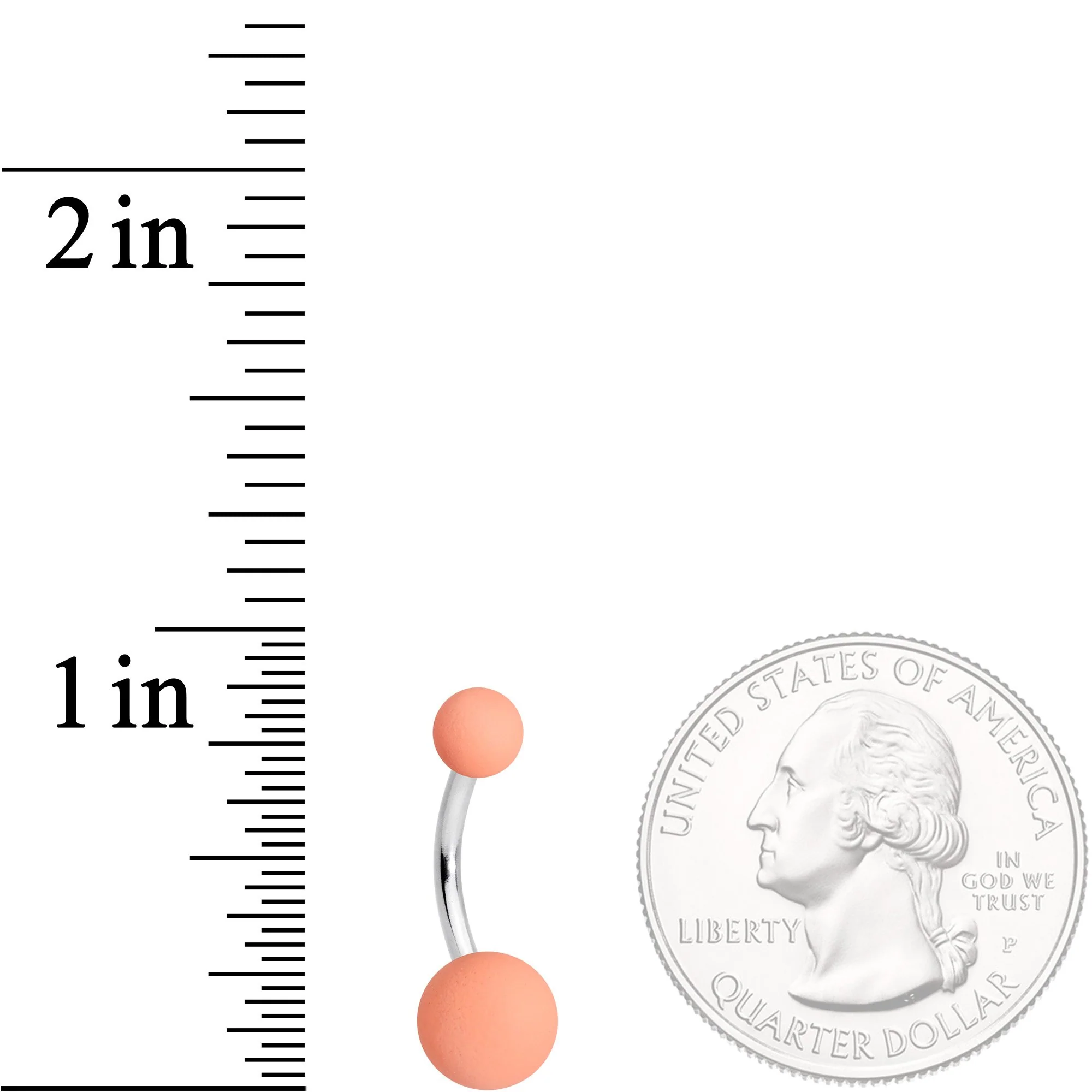 Matte Peaches and Cream Belly Ring Set of 4 - Image 7