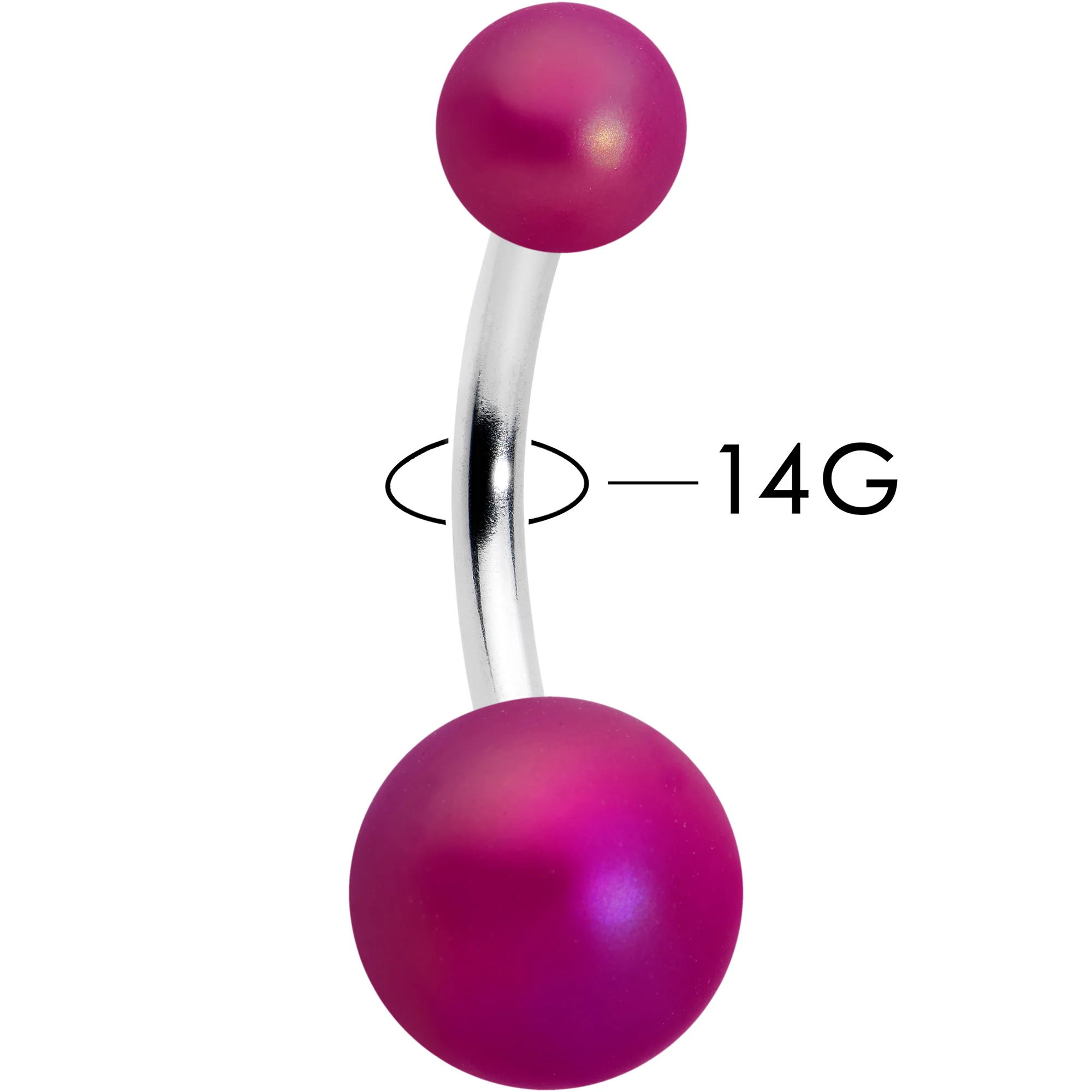 Matte Purple Aurora Ends Belly Ring - Image 4
