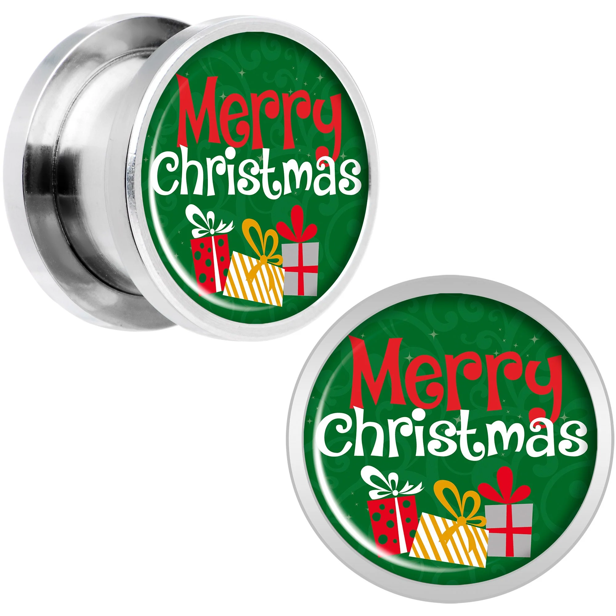Merry Christmas Presents Screw Fit Plug Set Sizes 6mm to 20mm - Image 2