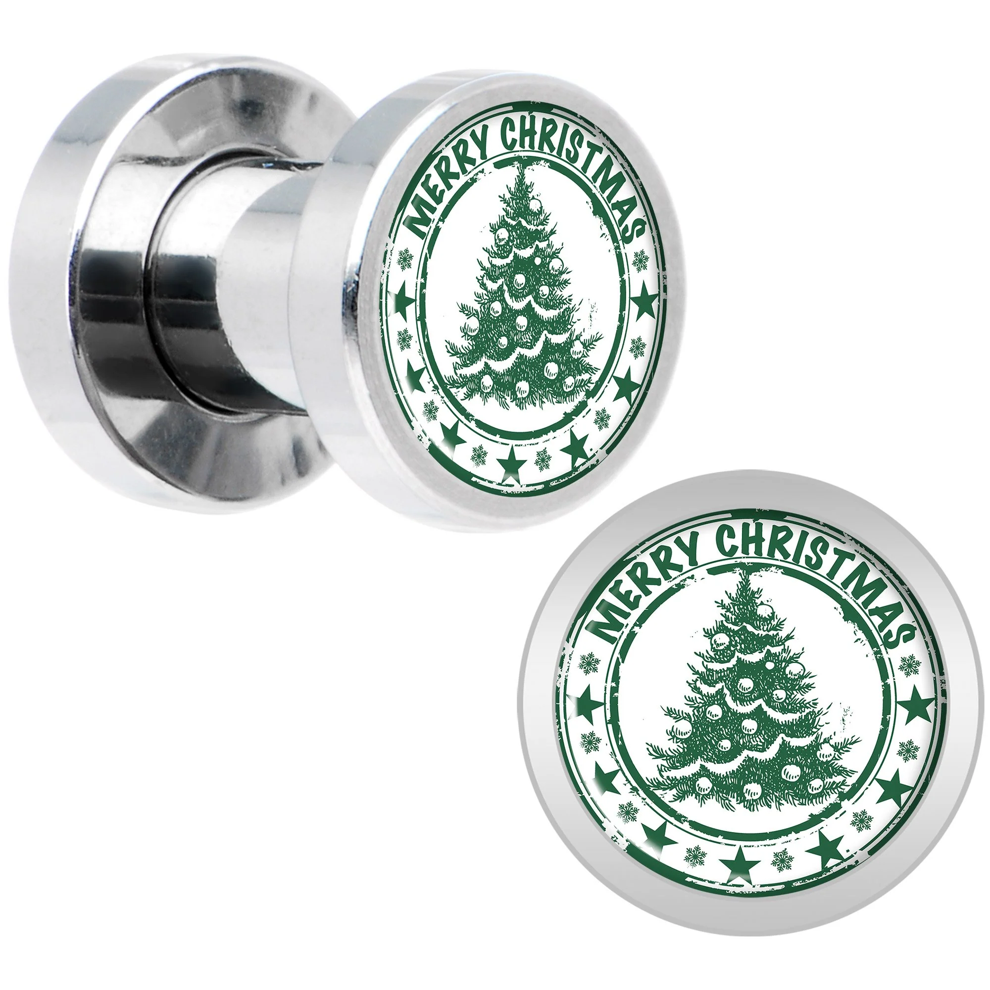 Merry Christmas Tree Screw Fit Plug Set Sizes 5mm to 20mm - Image 2