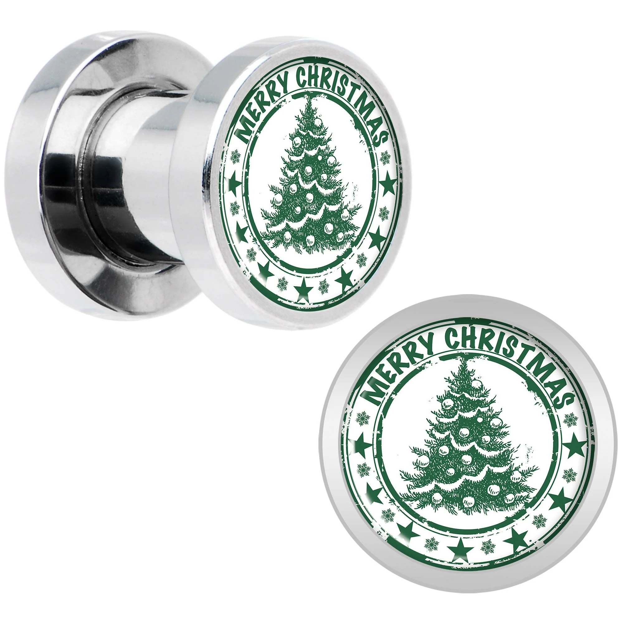 Merry Christmas Tree Screw Fit Plug Set Sizes 5mm to 20mm - Image 3