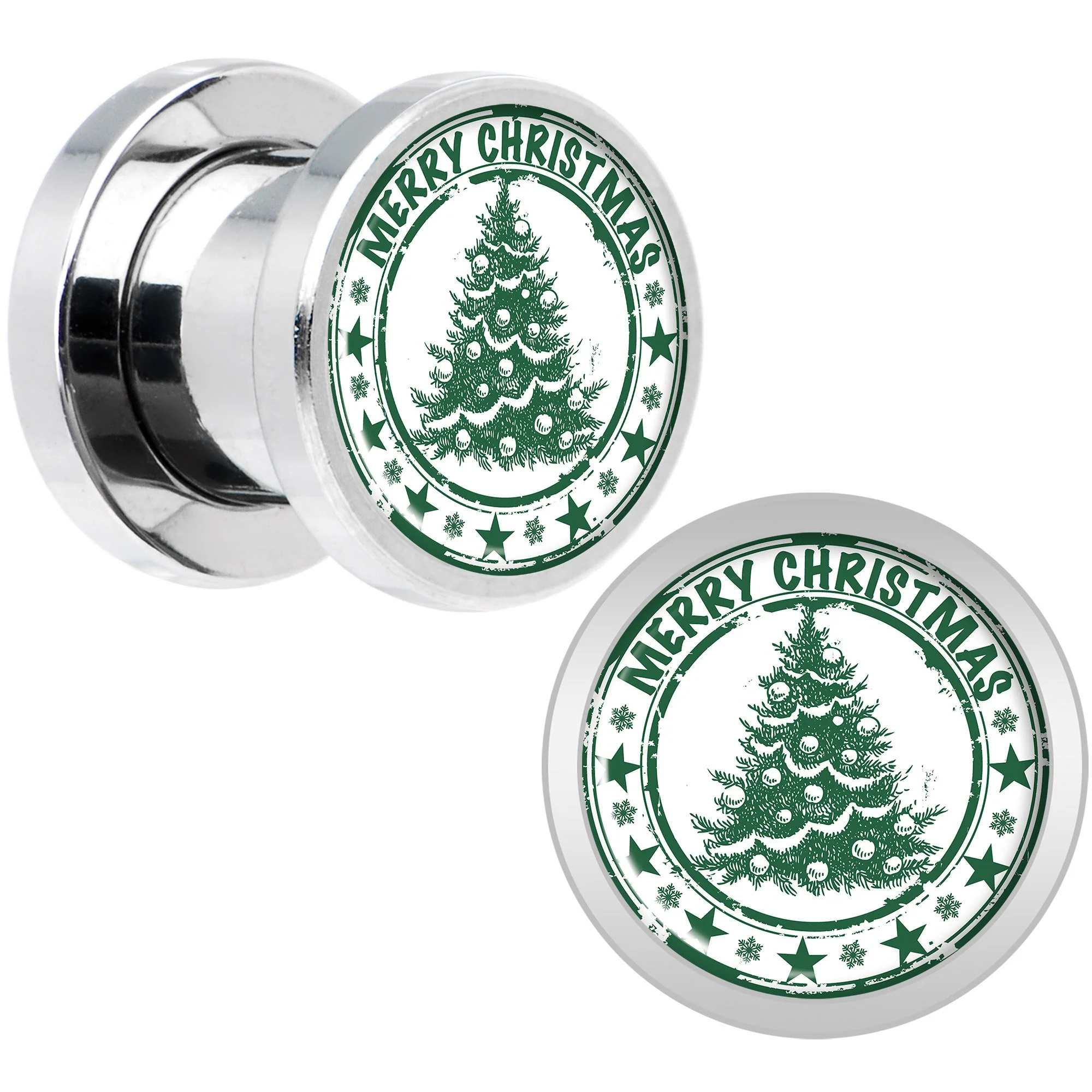 Merry Christmas Tree Screw Fit Plug Set Sizes 5mm to 20mm - Image 4