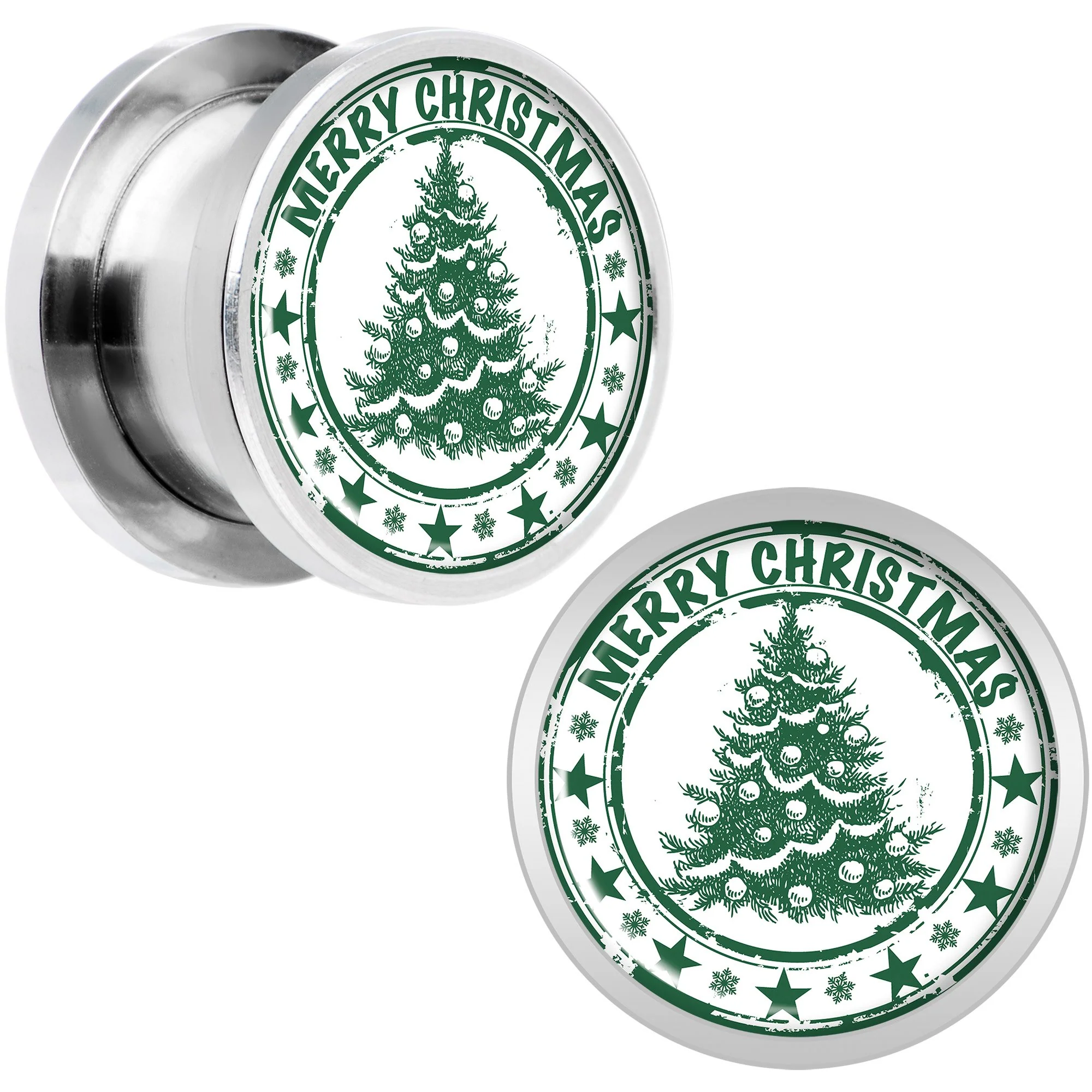 Merry Christmas Tree Screw Fit Plug Set Sizes 5mm to 20mm - Image 5