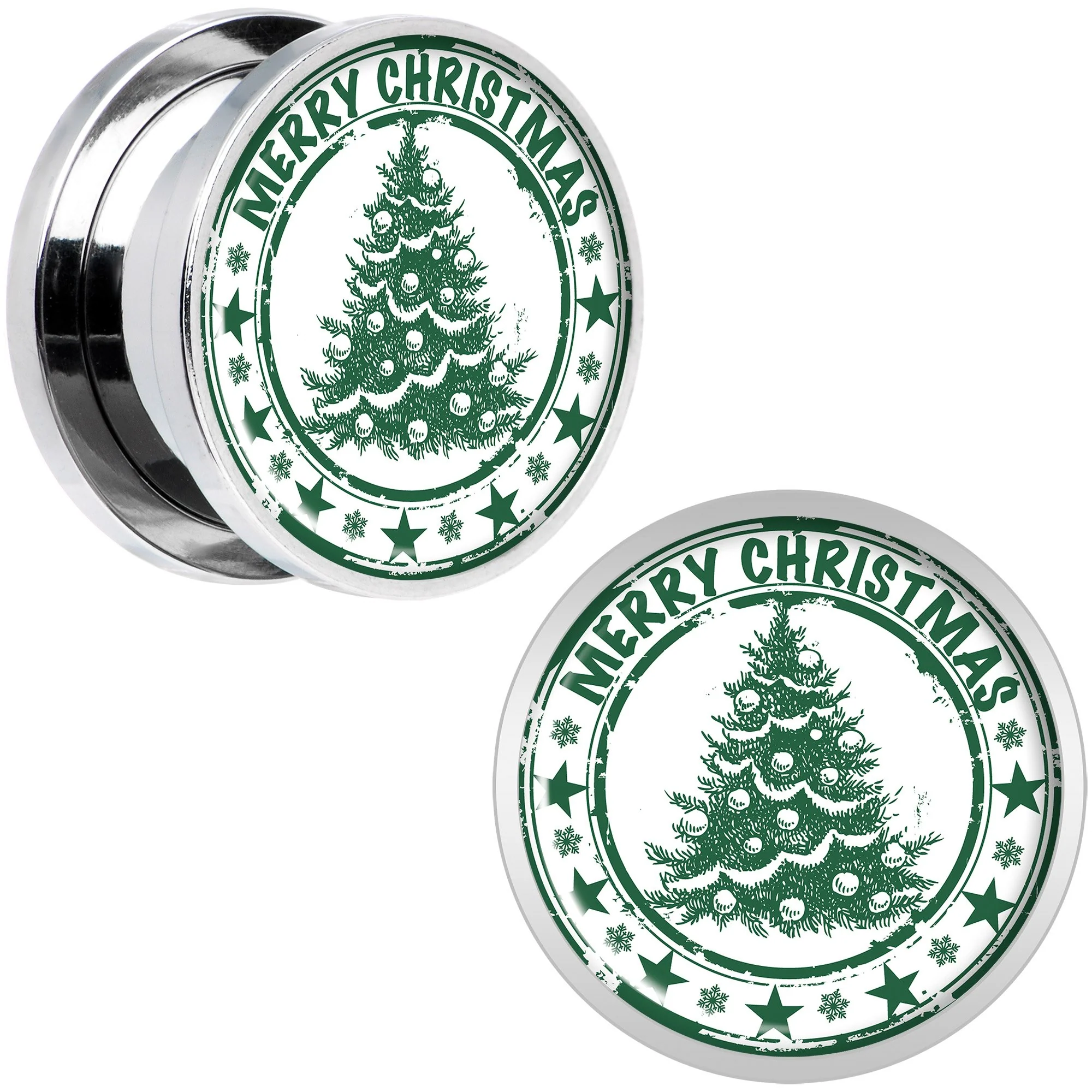Merry Christmas Tree Screw Fit Plug Set Sizes 5mm to 20mm - Image 7