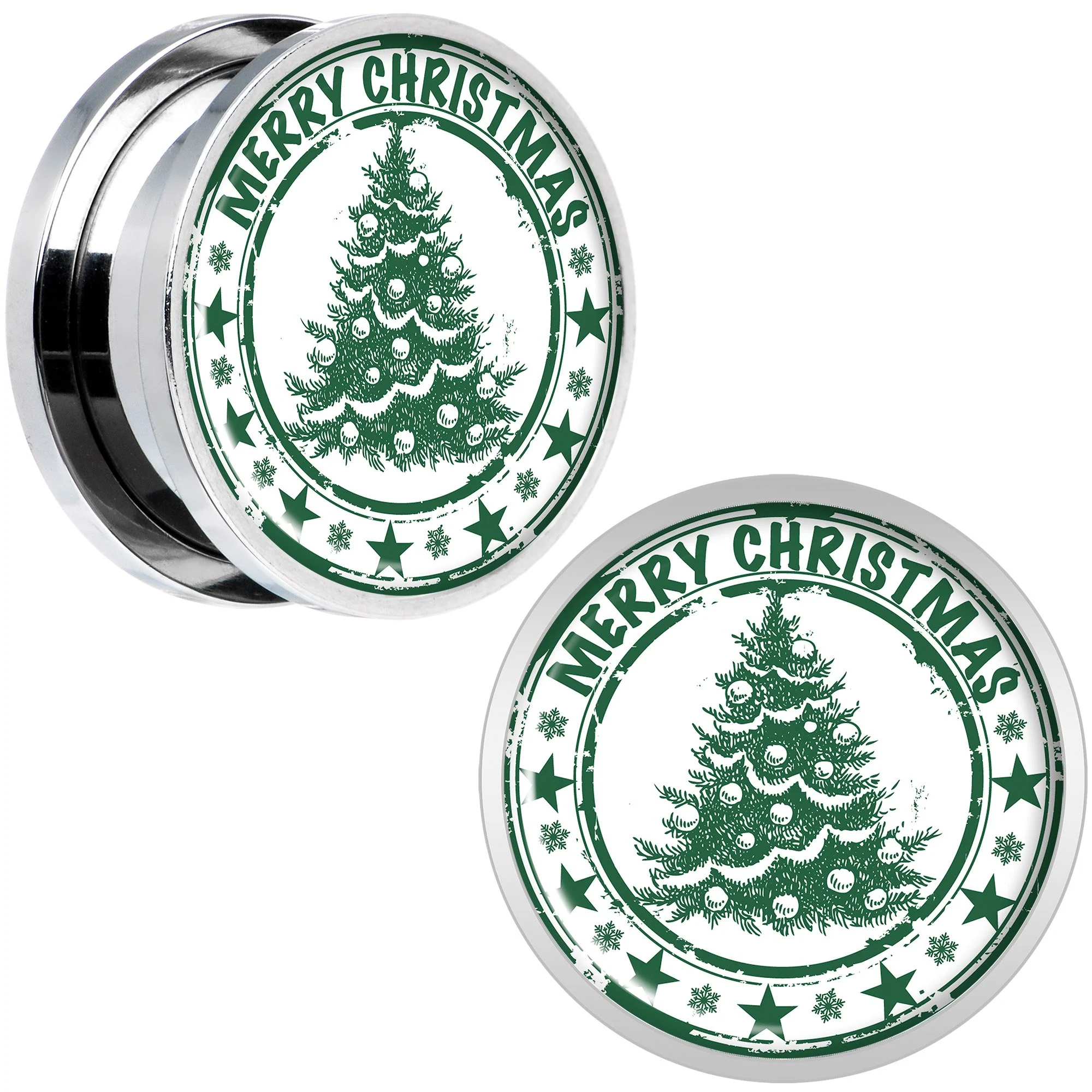Merry Christmas Tree Screw Fit Plug Set Sizes 5mm to 20mm - Image 8