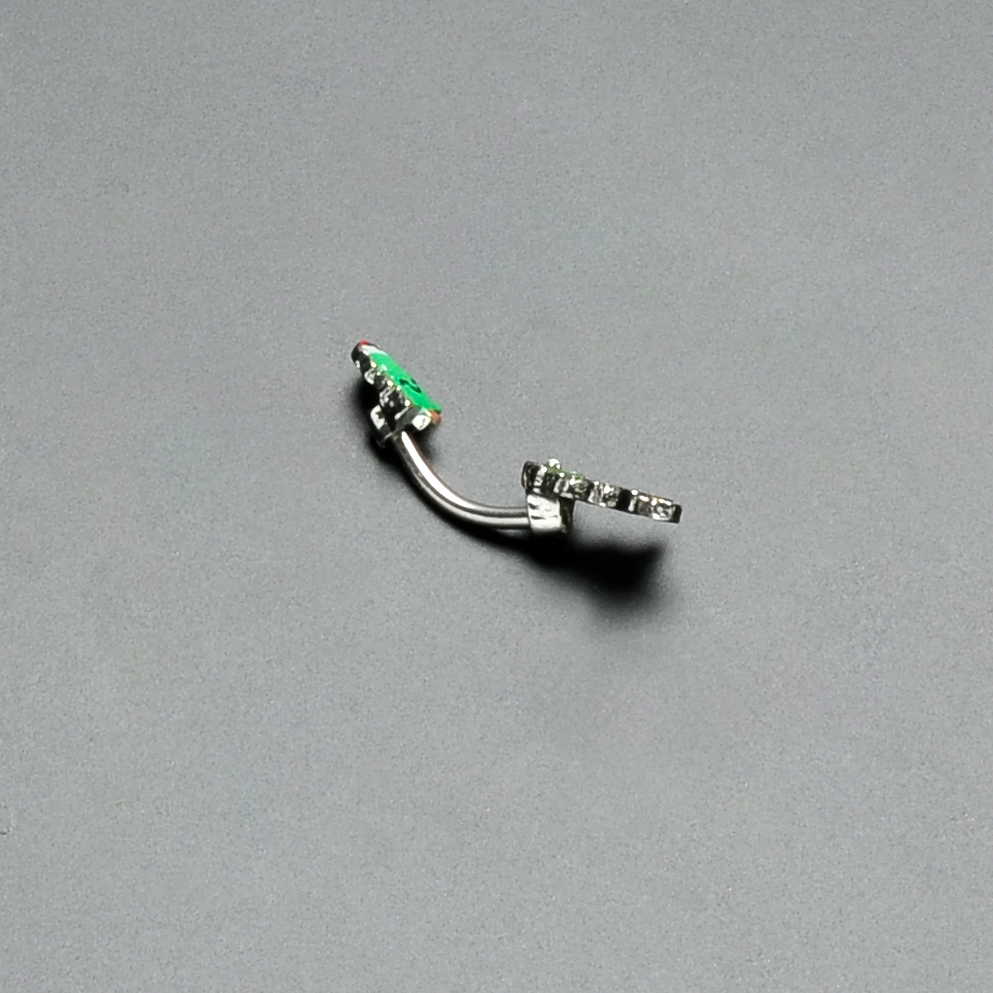 Merry Christmas Trees Hats Holiday Double Mount Belly Ring - Image 7