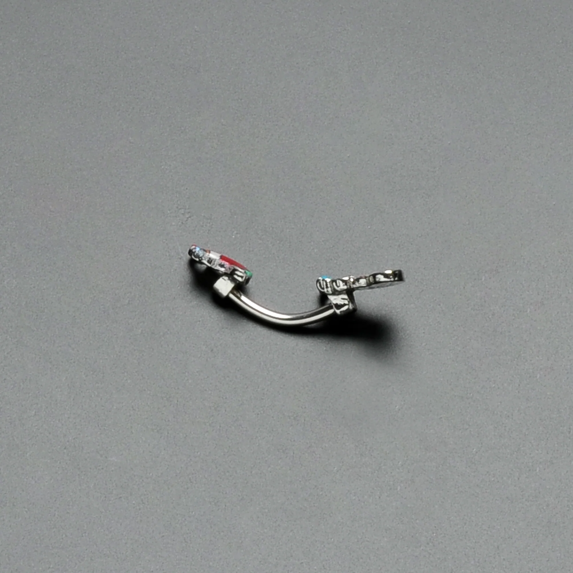 Merry Christmas Stockings Red Green Double Mount Belly Ring - Image 7