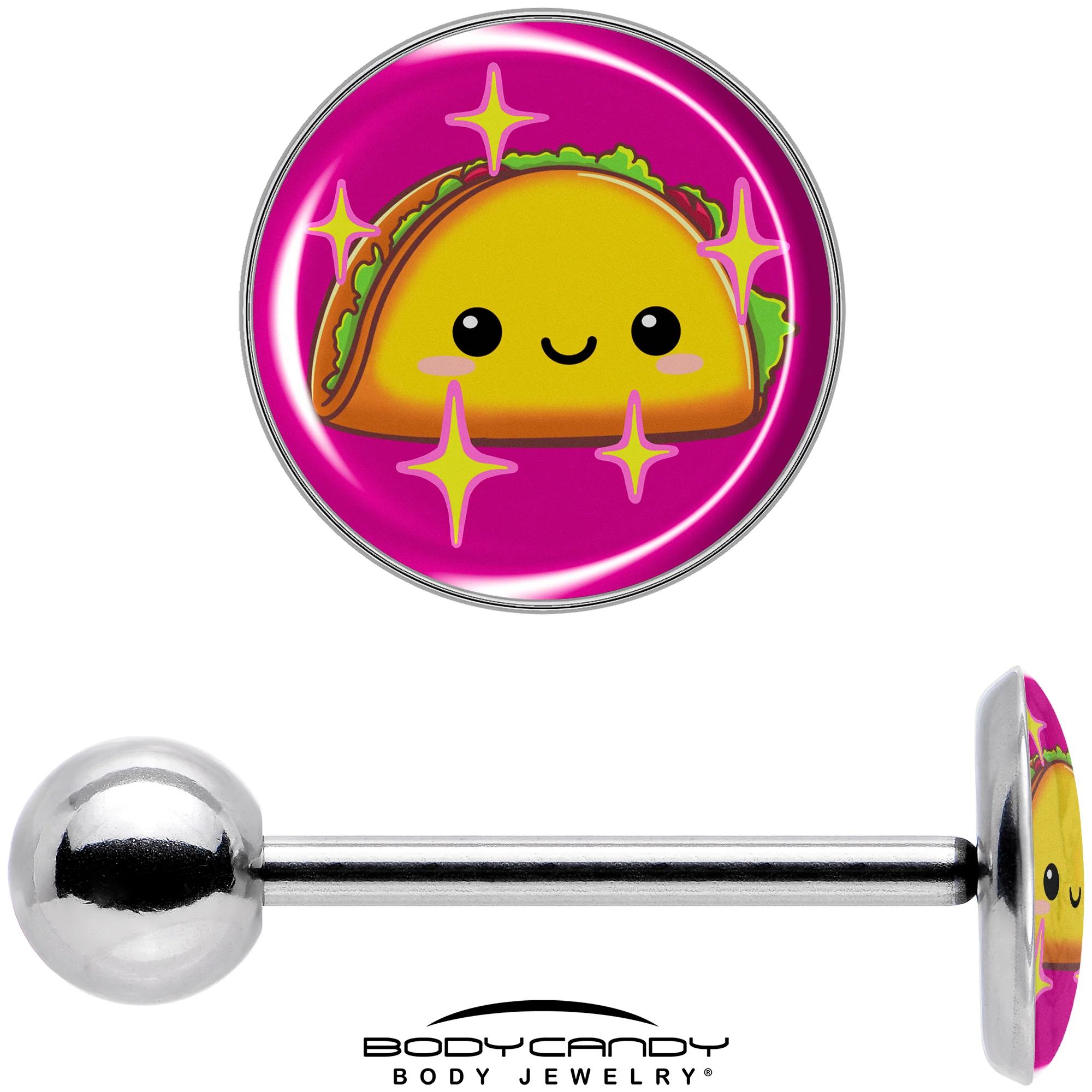 Mexican Fiesta Cute Taco Barbell Tongue Ring by Onyx O - Image 7