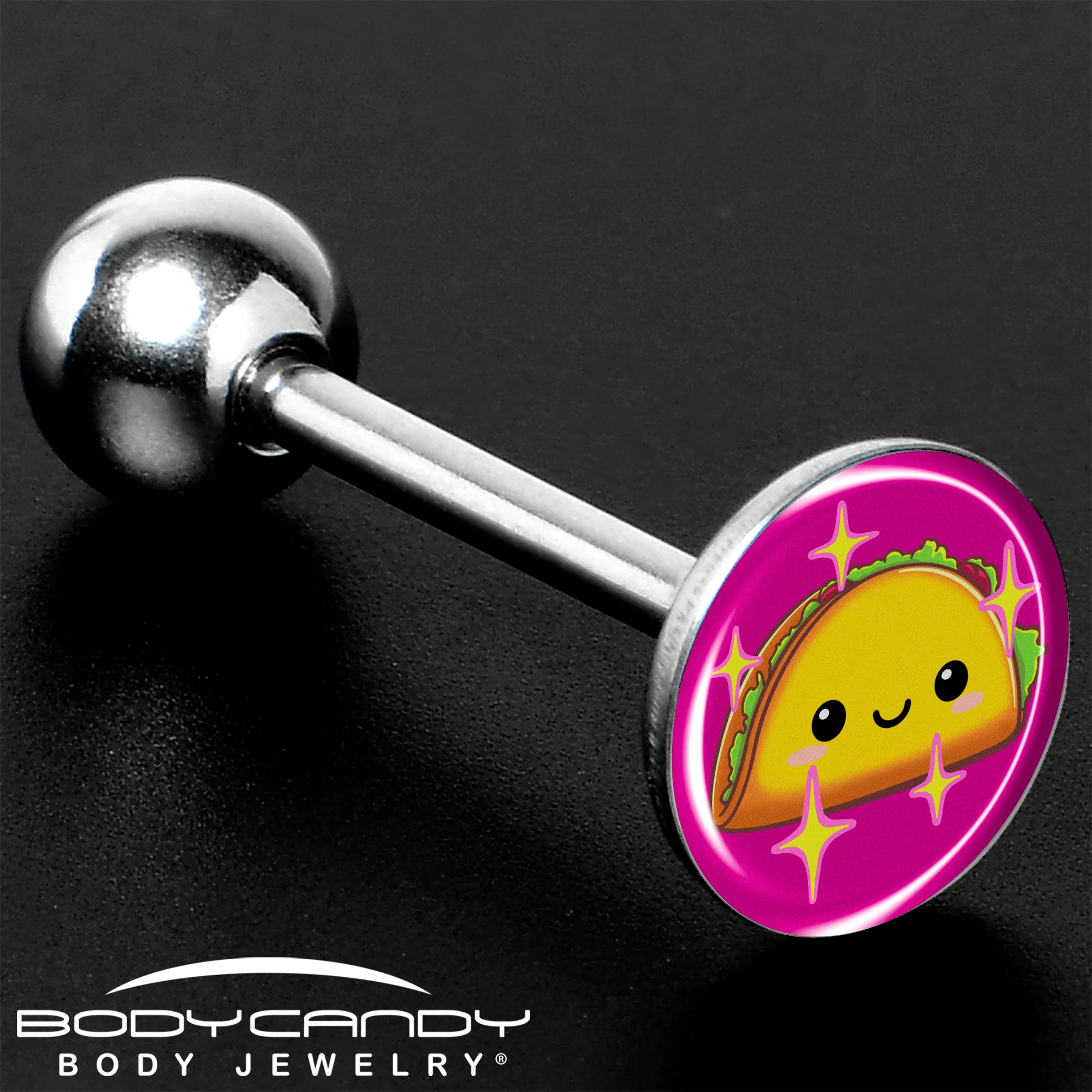 Mexican Fiesta Cute Taco Barbell Tongue Ring by Onyx O - Image 8