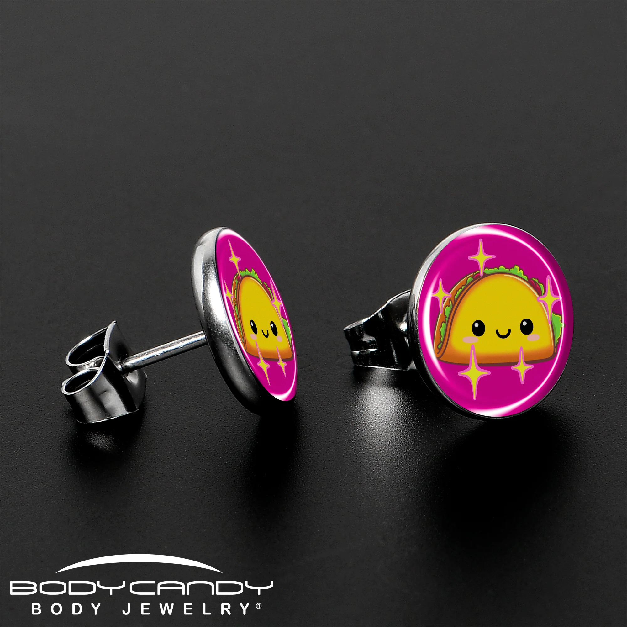 Mexican Fiesta Cute Taco Stud Earrings by Onyx O - Image 3