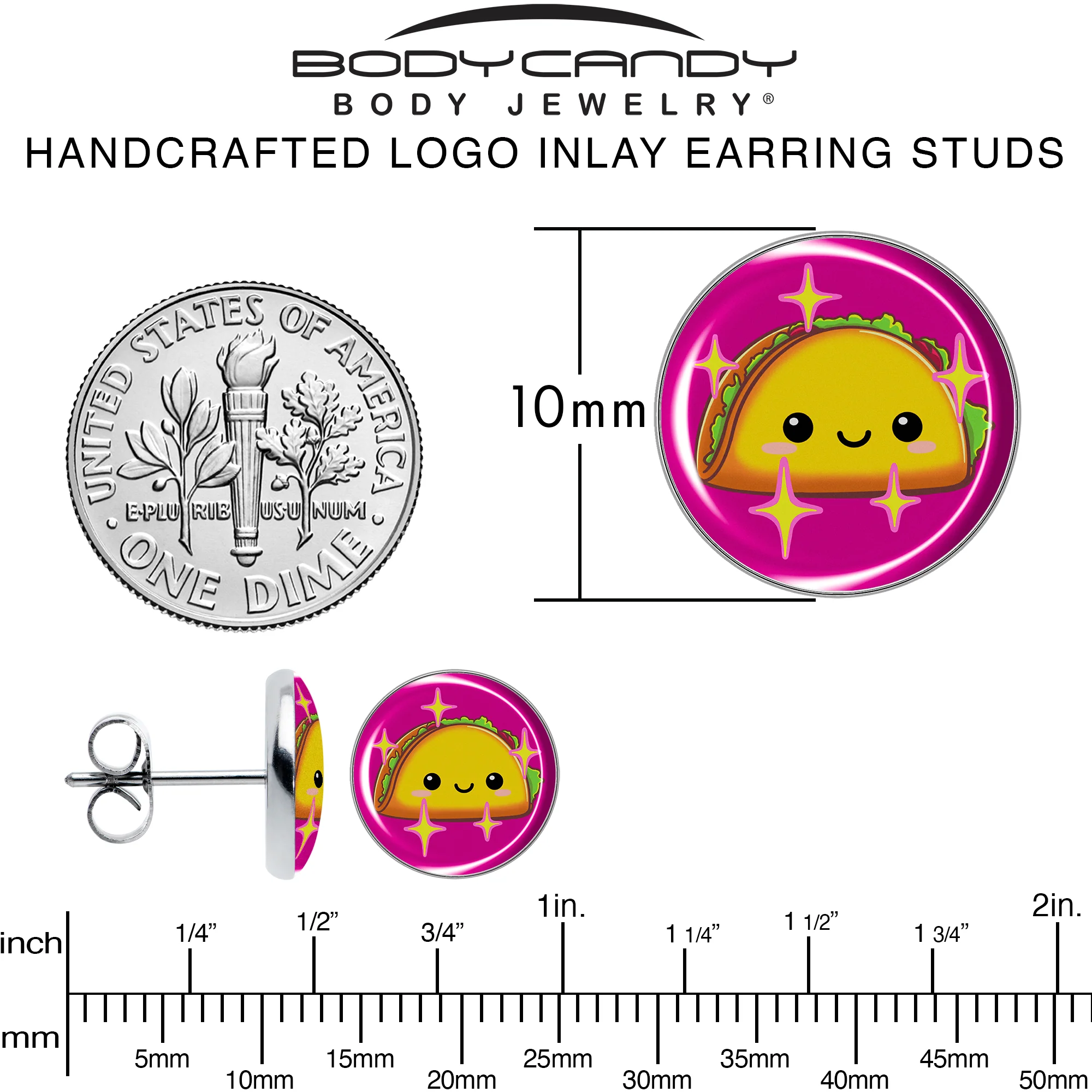 Mexican Fiesta Cute Taco Stud Earrings by Onyx O - Image 6