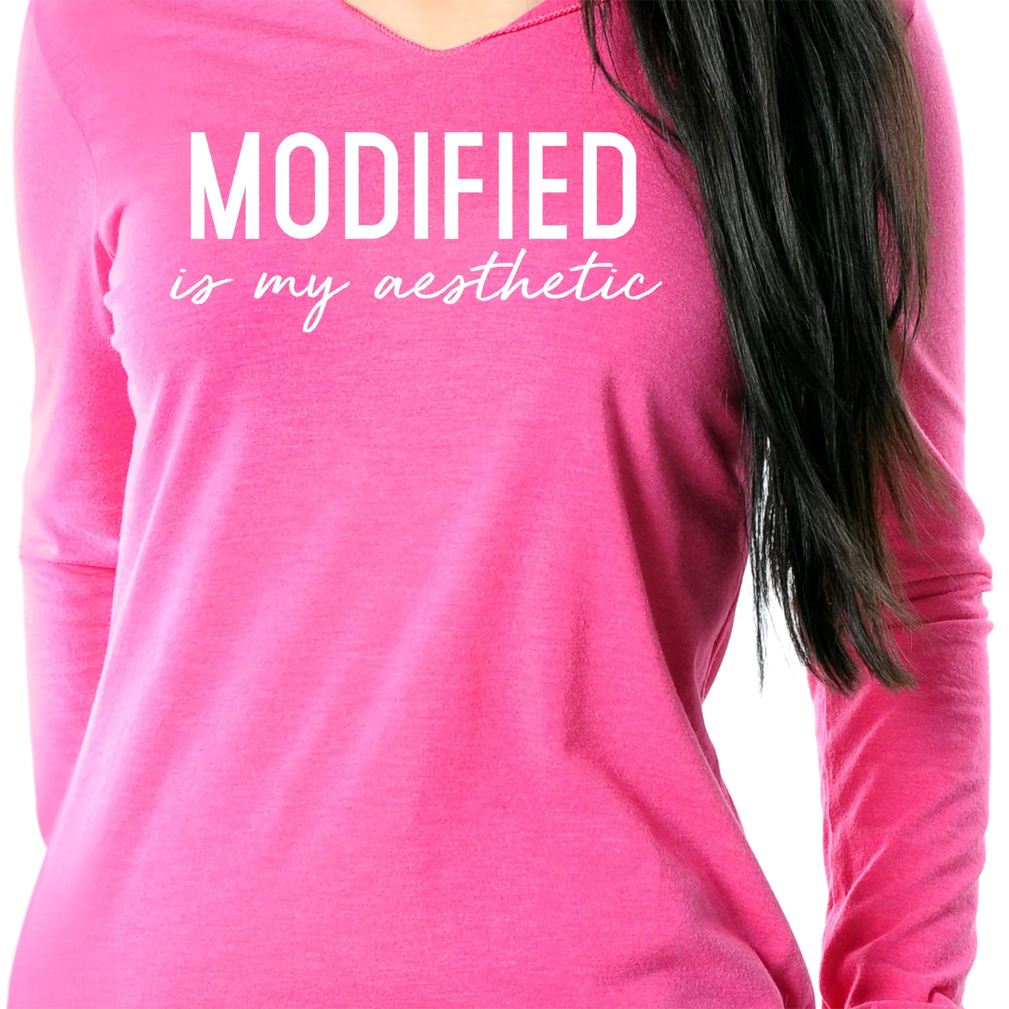 Modified is my Aesthetic  Tapered Long Sleeve Hoodie - Image 3