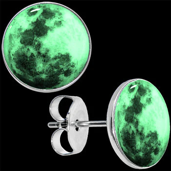Moon Glow in the Dark Stud Earrings - Image 11