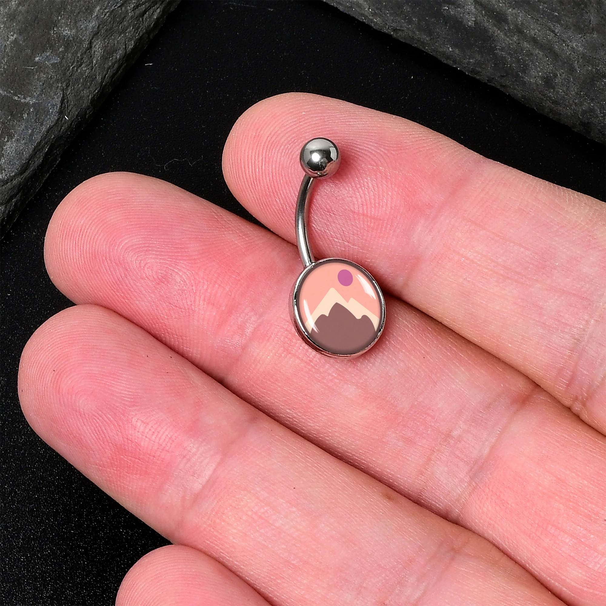 Mountain Sunrise Belly Ring by Onyx O - Image 2