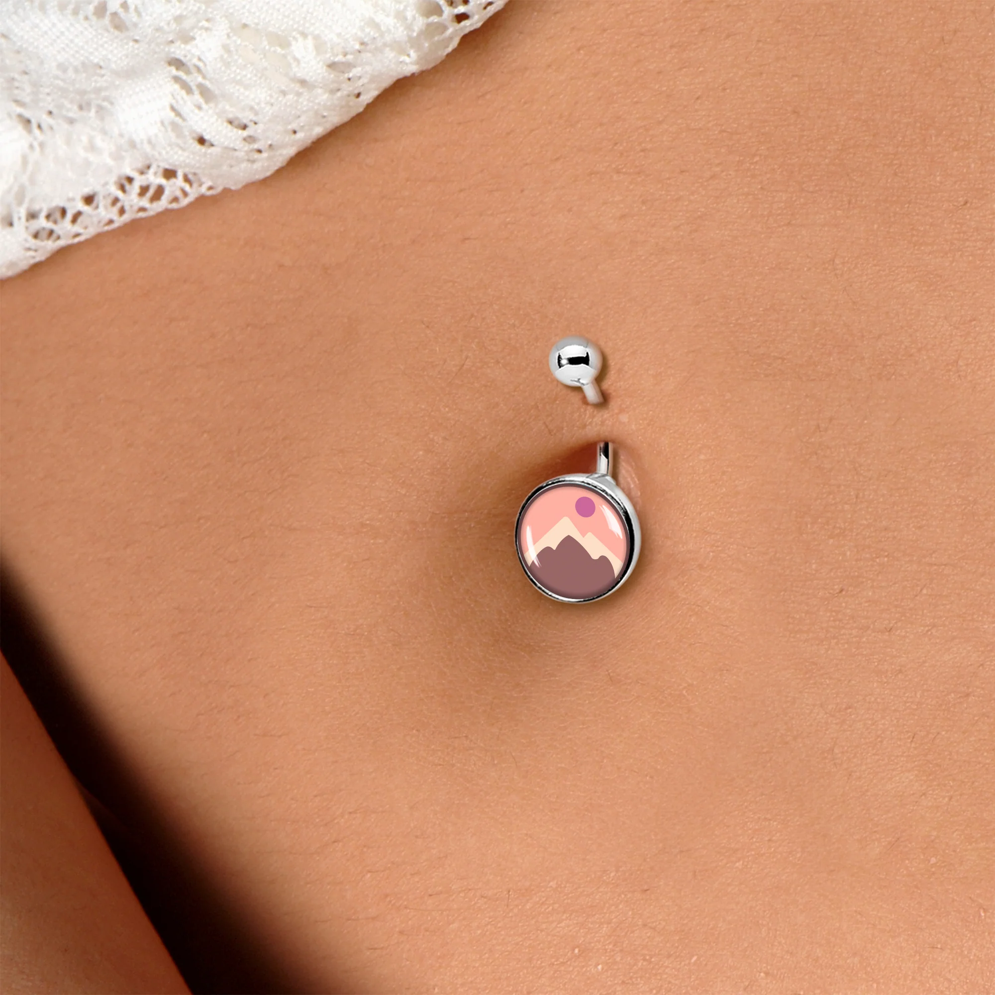 Mountain Sunrise Belly Ring by Onyx O - Image 3