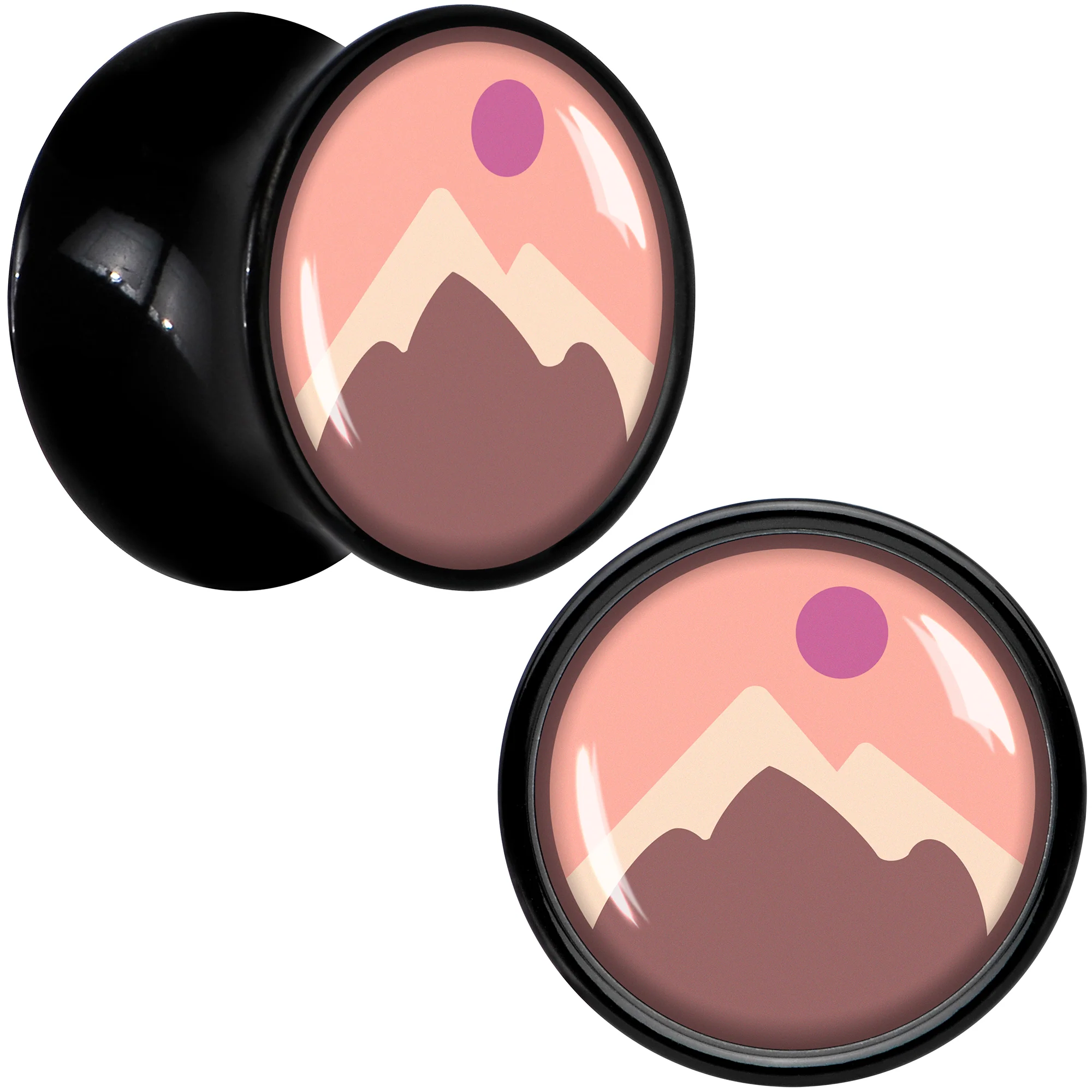 Mountain Sunrise Black Acrylic Saddle Plug Set by Onyx O - Image 6