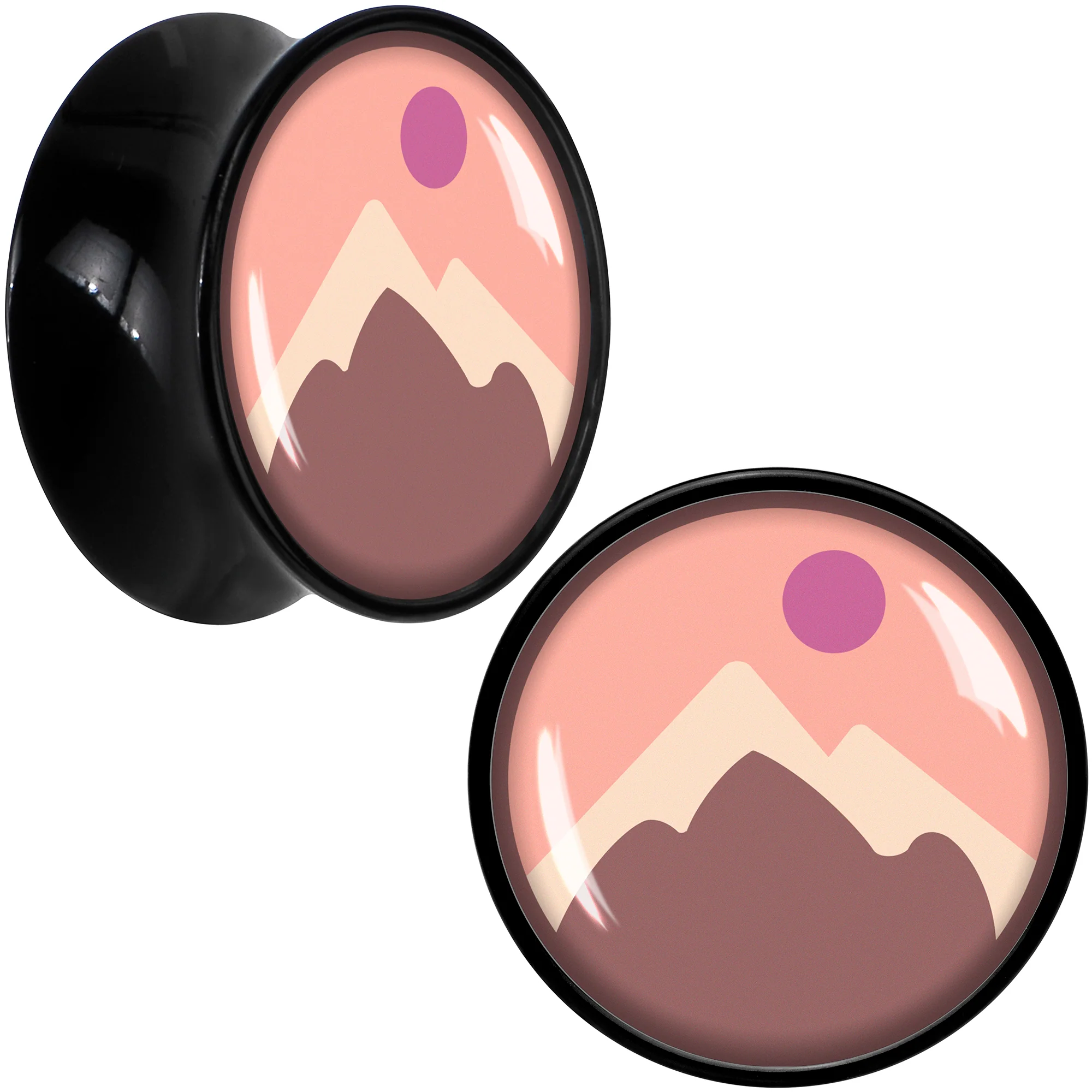 Mountain Sunrise Black Acrylic Saddle Plug Set by Onyx O - Image 9