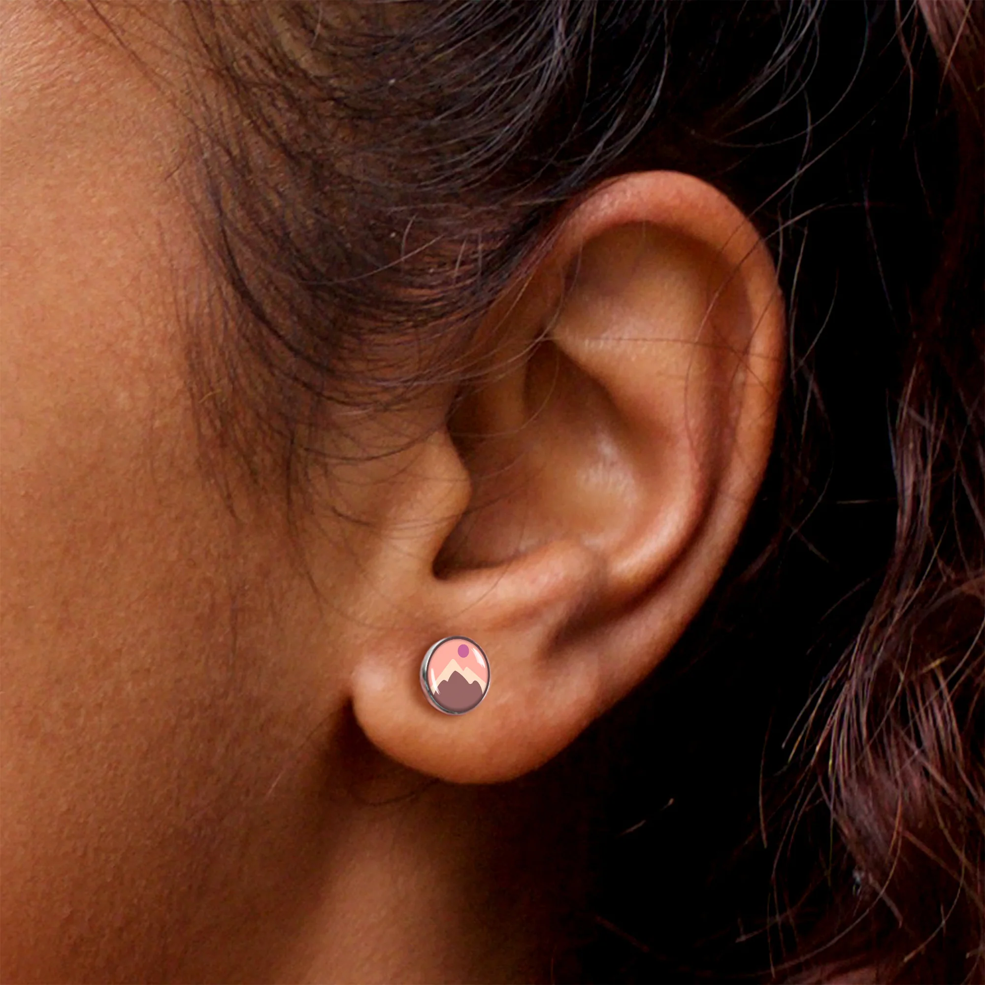 Mountain Sunrise Stud Earrings by Onyx O - Image 8