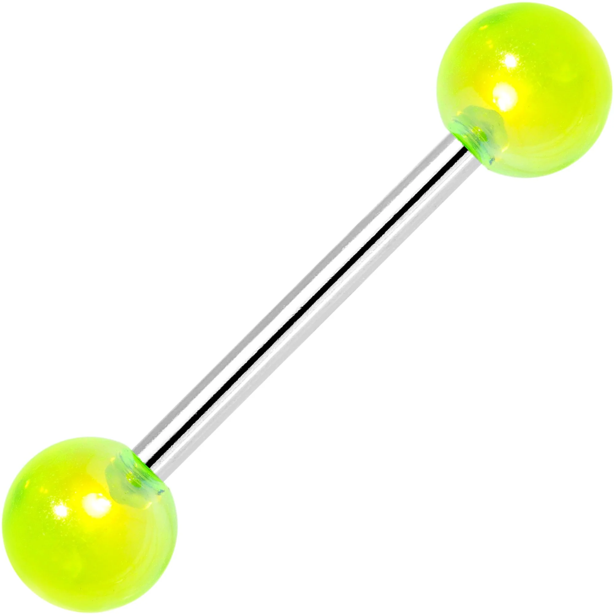 Multi Color Translucent Blast Ball Barbell Tongue Ring Set of 4 - Image 3