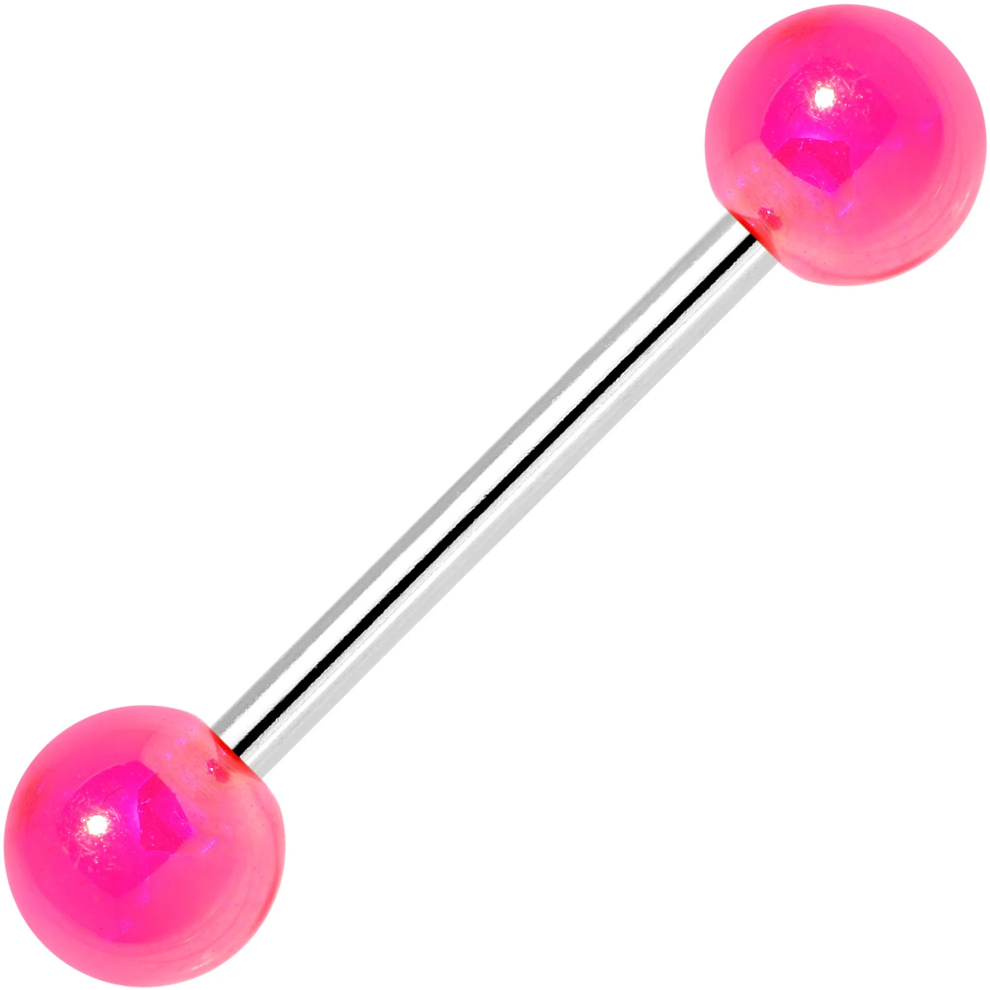 Multi Color Translucent Blast Ball Barbell Tongue Ring Set of 4 - Image 4