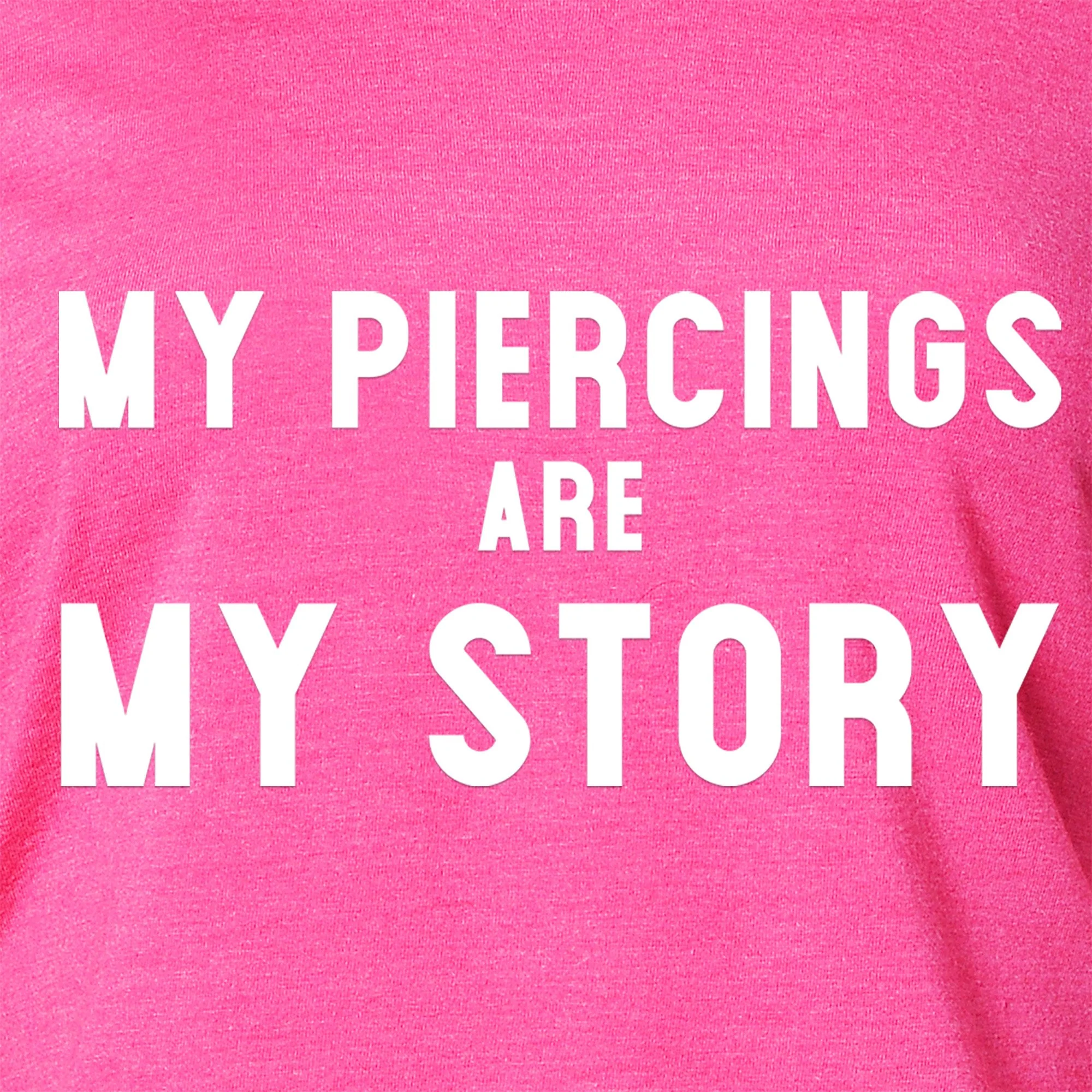 My Piercings Are My Story Black Tapered Long Sleeve Hoodie - Image 9