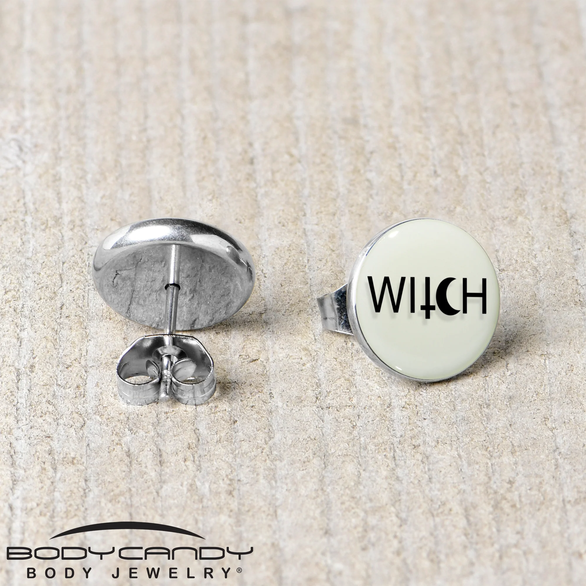 Mystical Witch Glow in the Dark Stud Earrings by Onyx O - Image 5