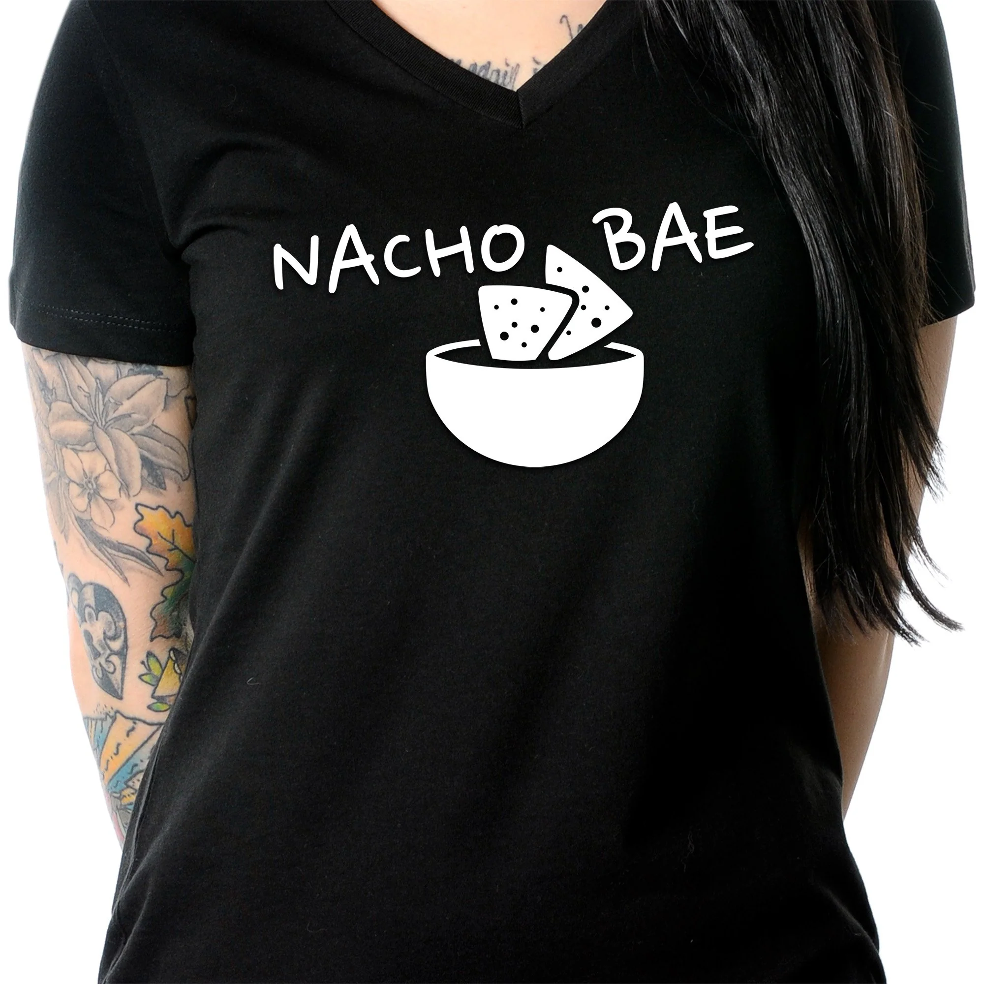 Nacho Bae Tapered V-Neck Tee Shirt - Image 6
