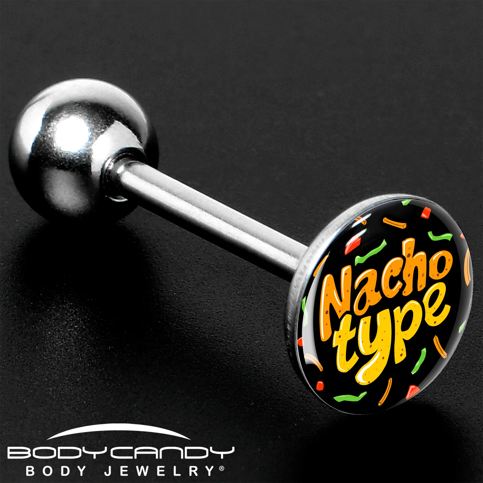 Nacho Type Barbell Tongue Ring by Onyx O - Image 8