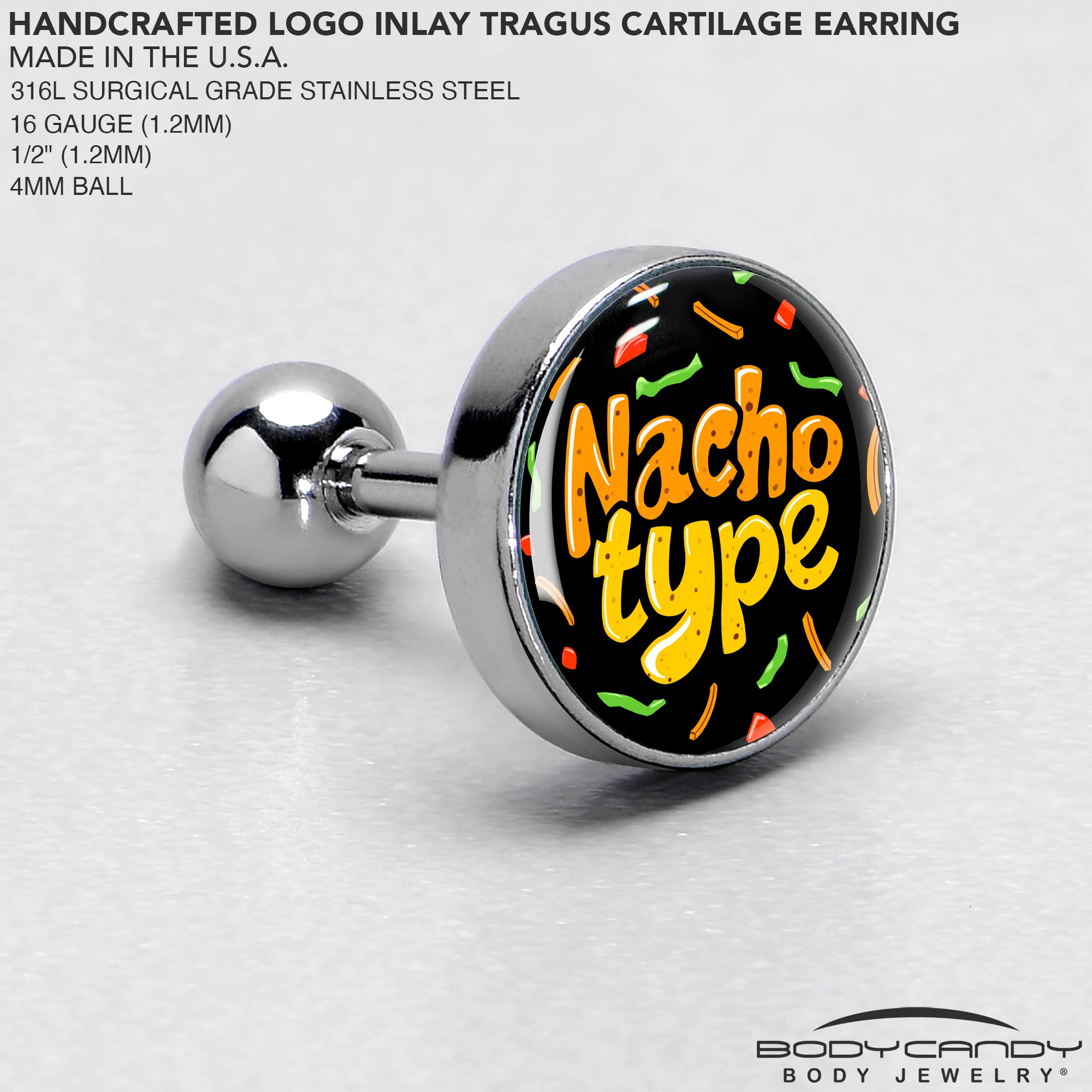 Nacho Type Tragus Cartilage Earring by Onyx O - Image 4