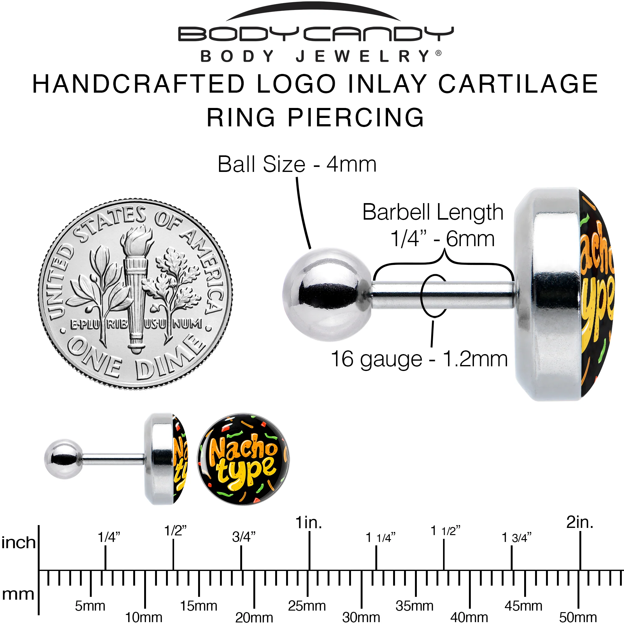Nacho Type Tragus Cartilage Earring by Onyx O - Image 6
