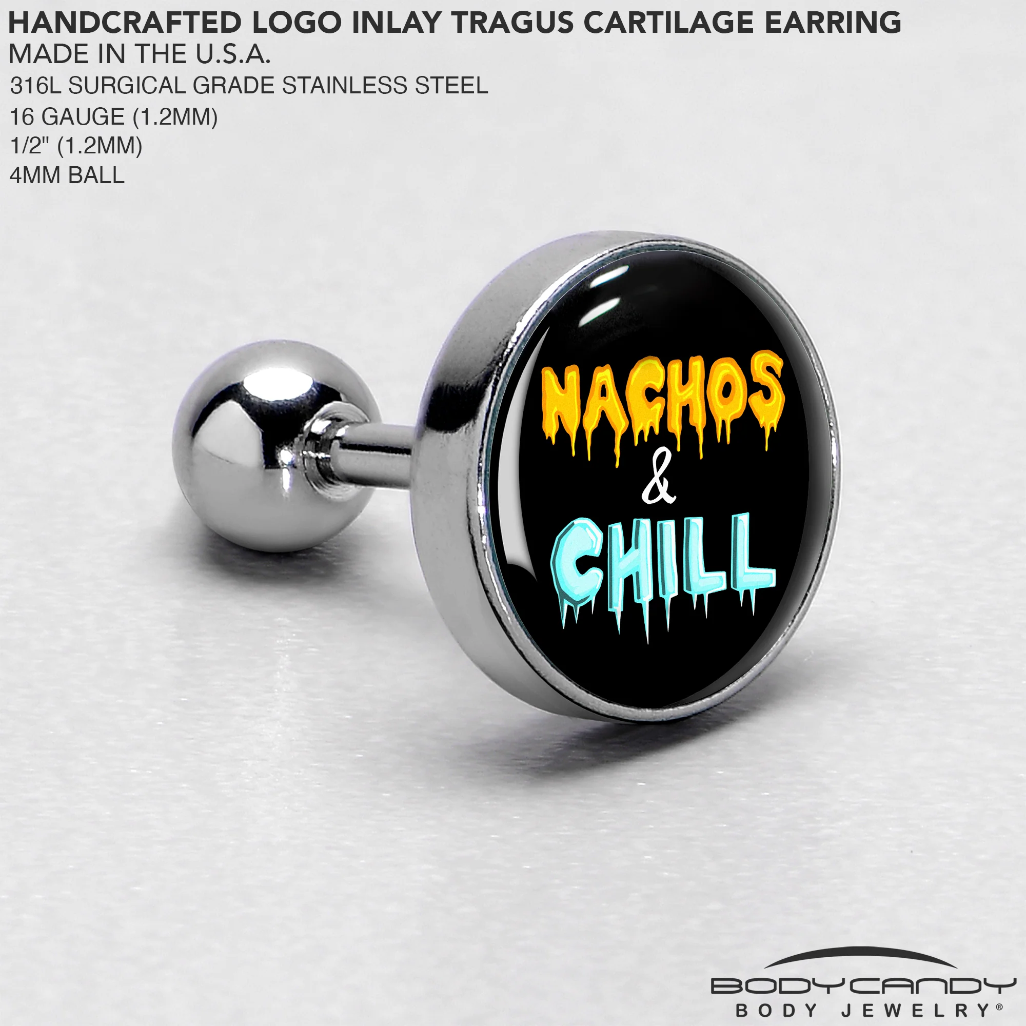 Nachos and Chill Tragus Cartilage Earring by Onyx O - Image 4
