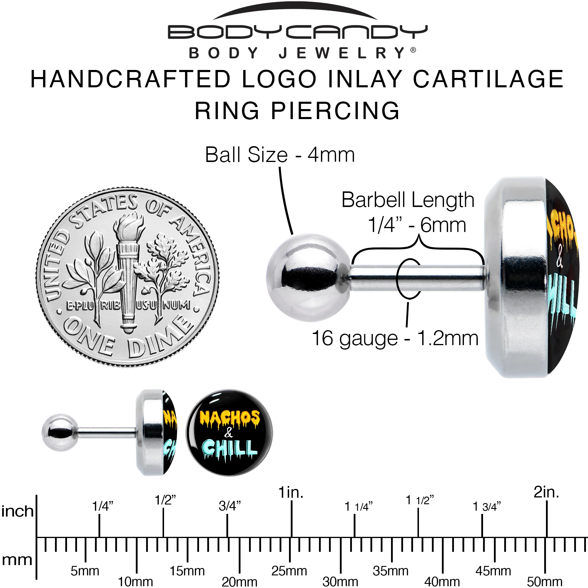 Nachos and Chill Tragus Cartilage Earring by Onyx O - Image 6