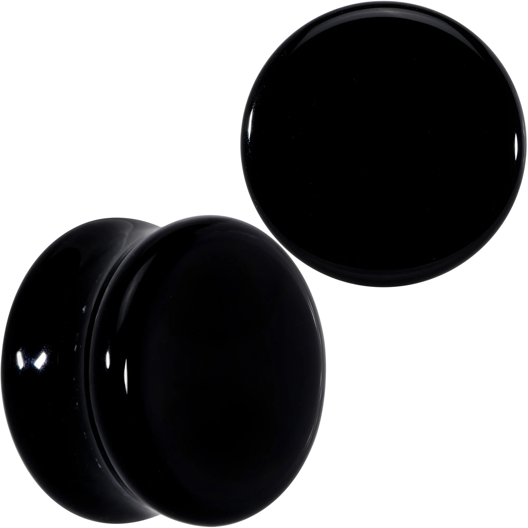 Natural Black Agate Stone Saddle Plug Set - Image 15