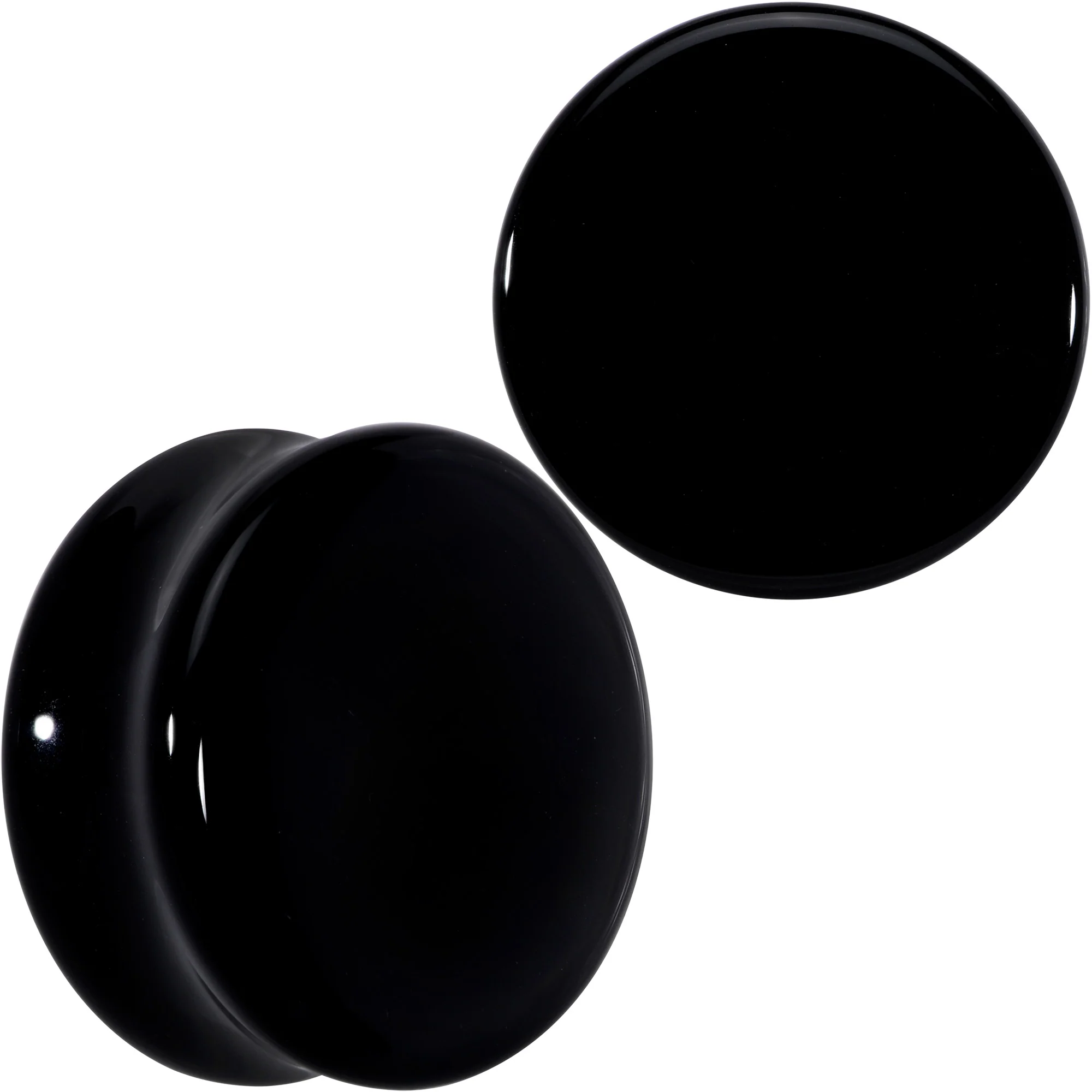 Natural Black Agate Stone Saddle Plug Set - Image 17