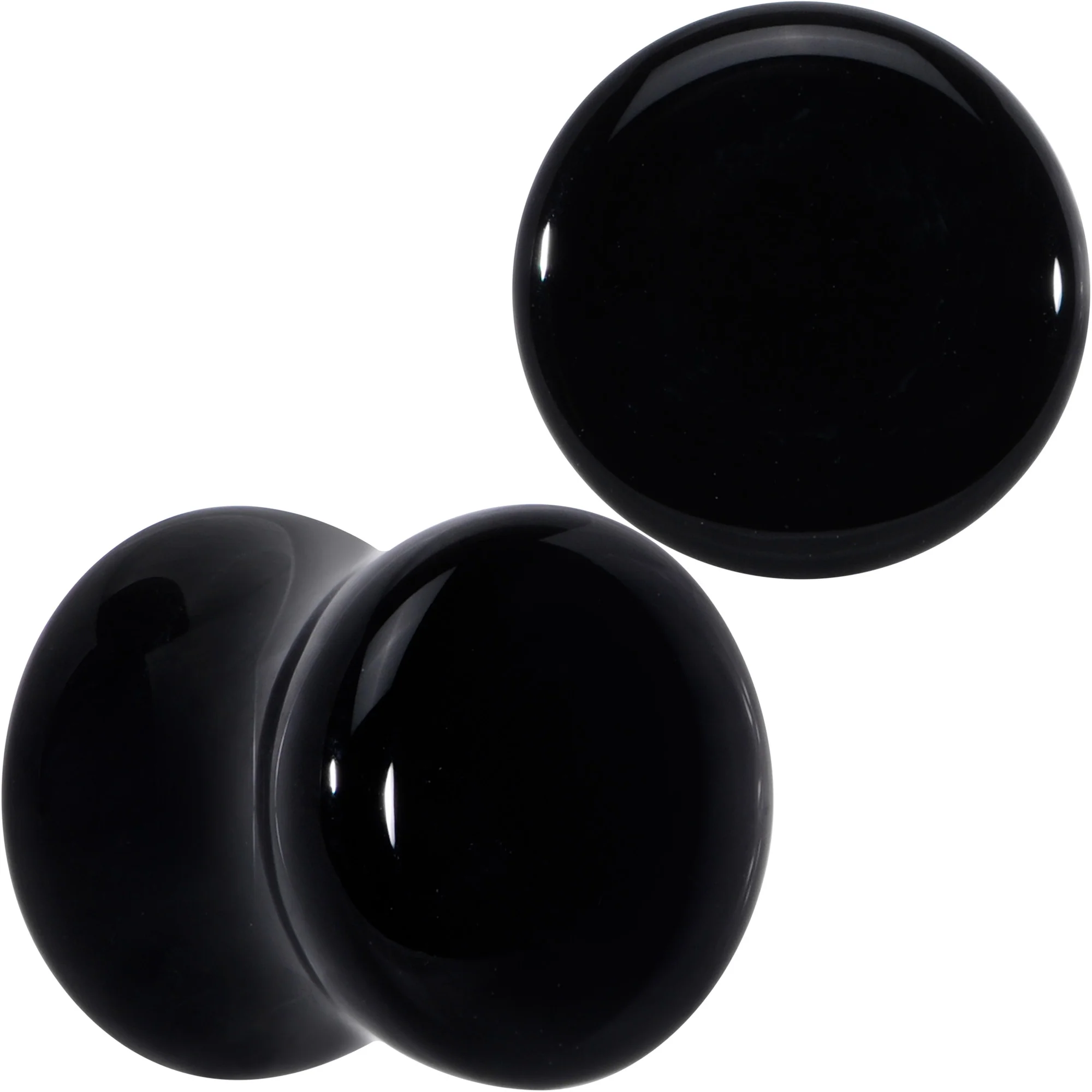 Natural Black Agate Stone Saddle Plug Set - Image 7