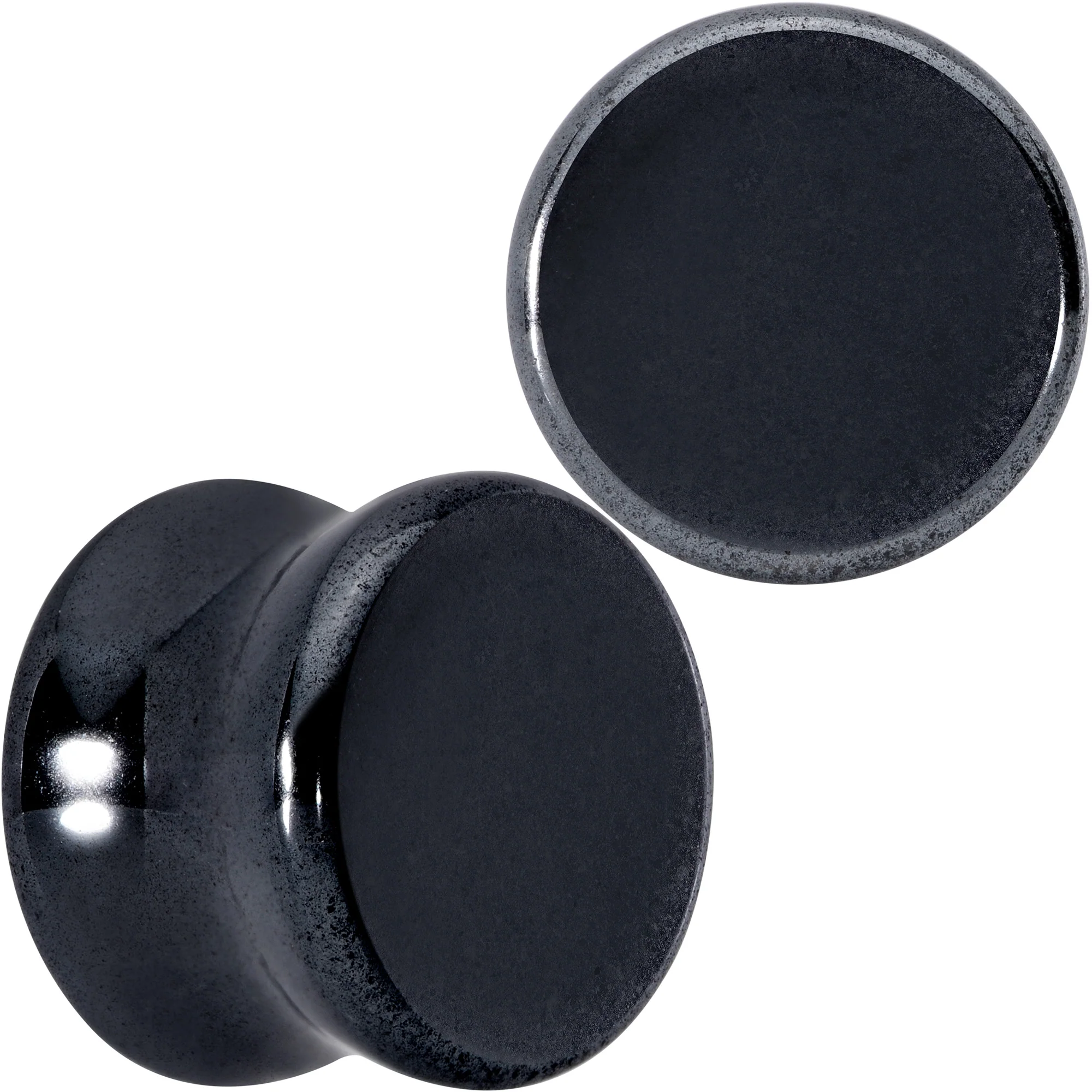 Natural Black Hematite Stone Saddle Plug Set - Image 11