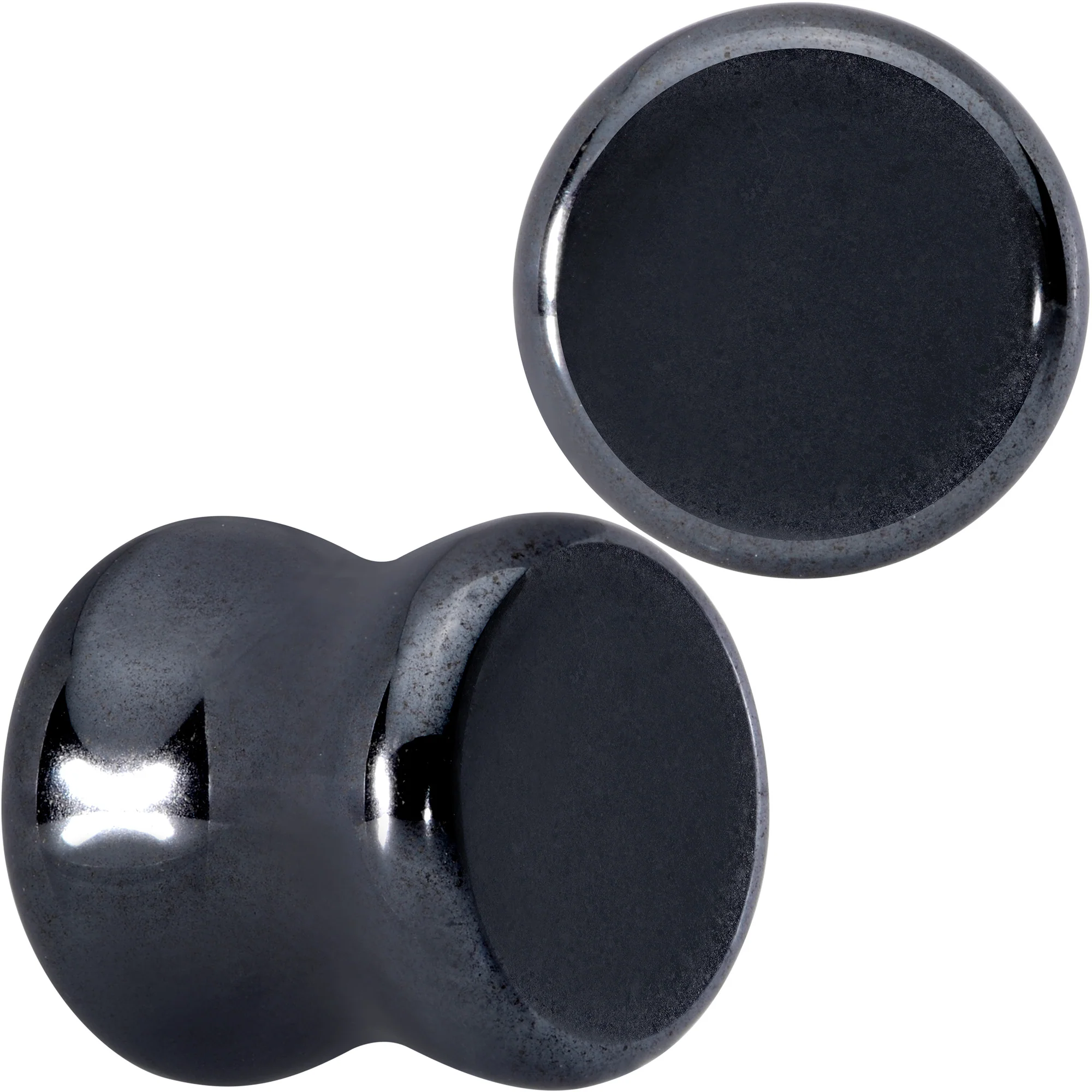 Natural Black Hematite Stone Saddle Plug Set - Image 7