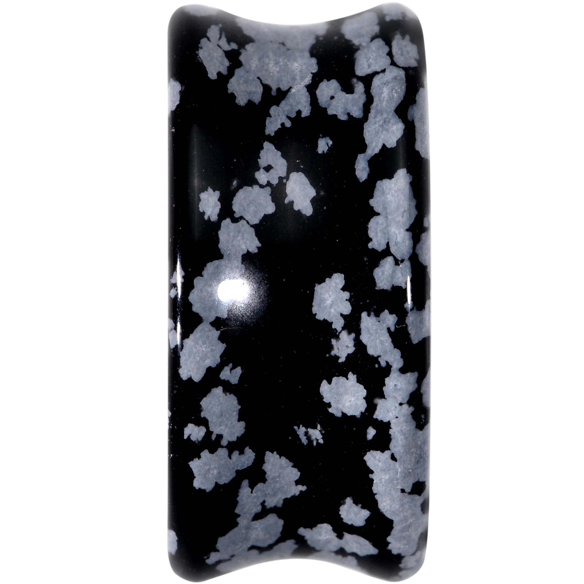Natural Black White Snowflake Obsidian Saddle Plug Set - Image 6