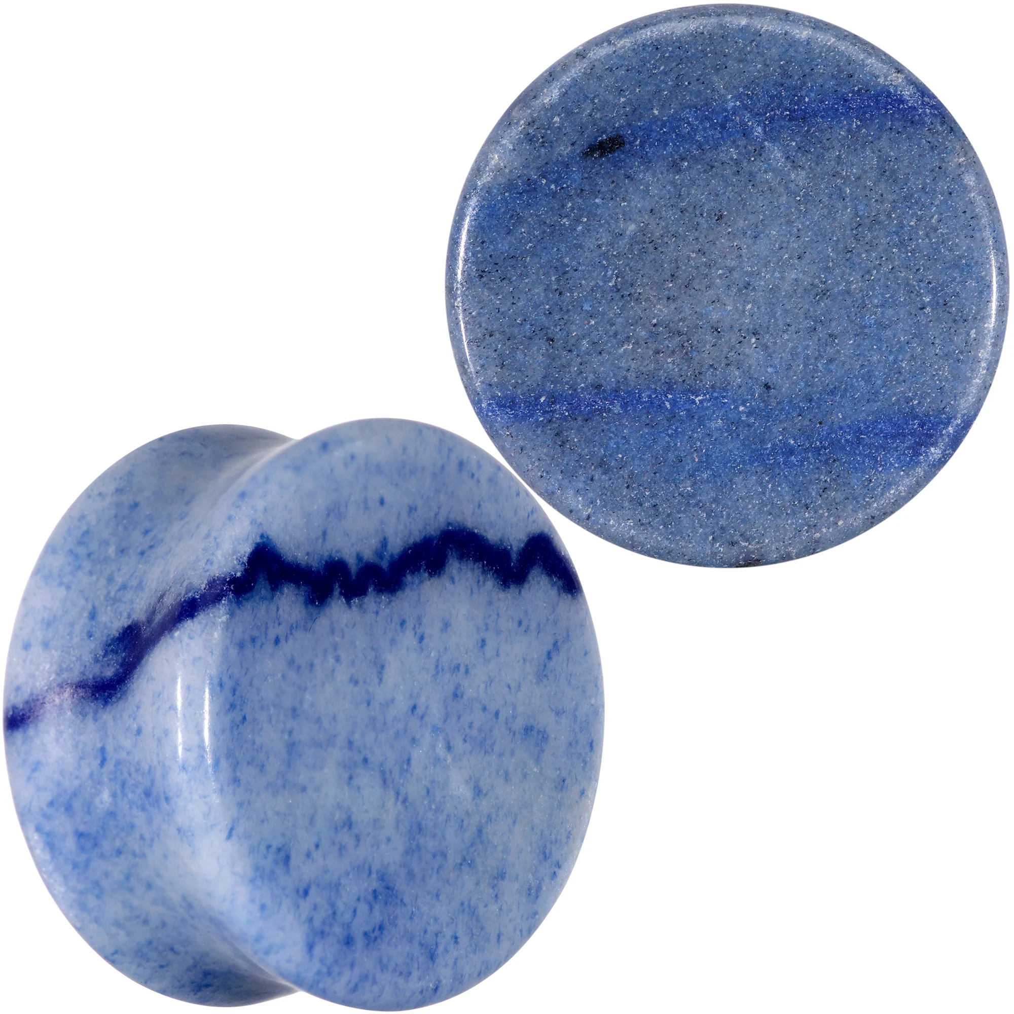 Natural Blue Aventurine Stone Saddle Plug Set - Image 13