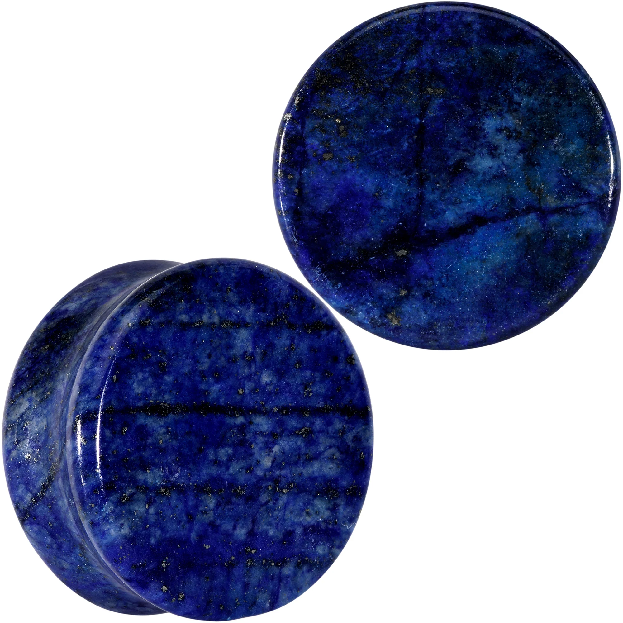 Natural Blue Lapis Stone Saddle Plug Set - Image 2