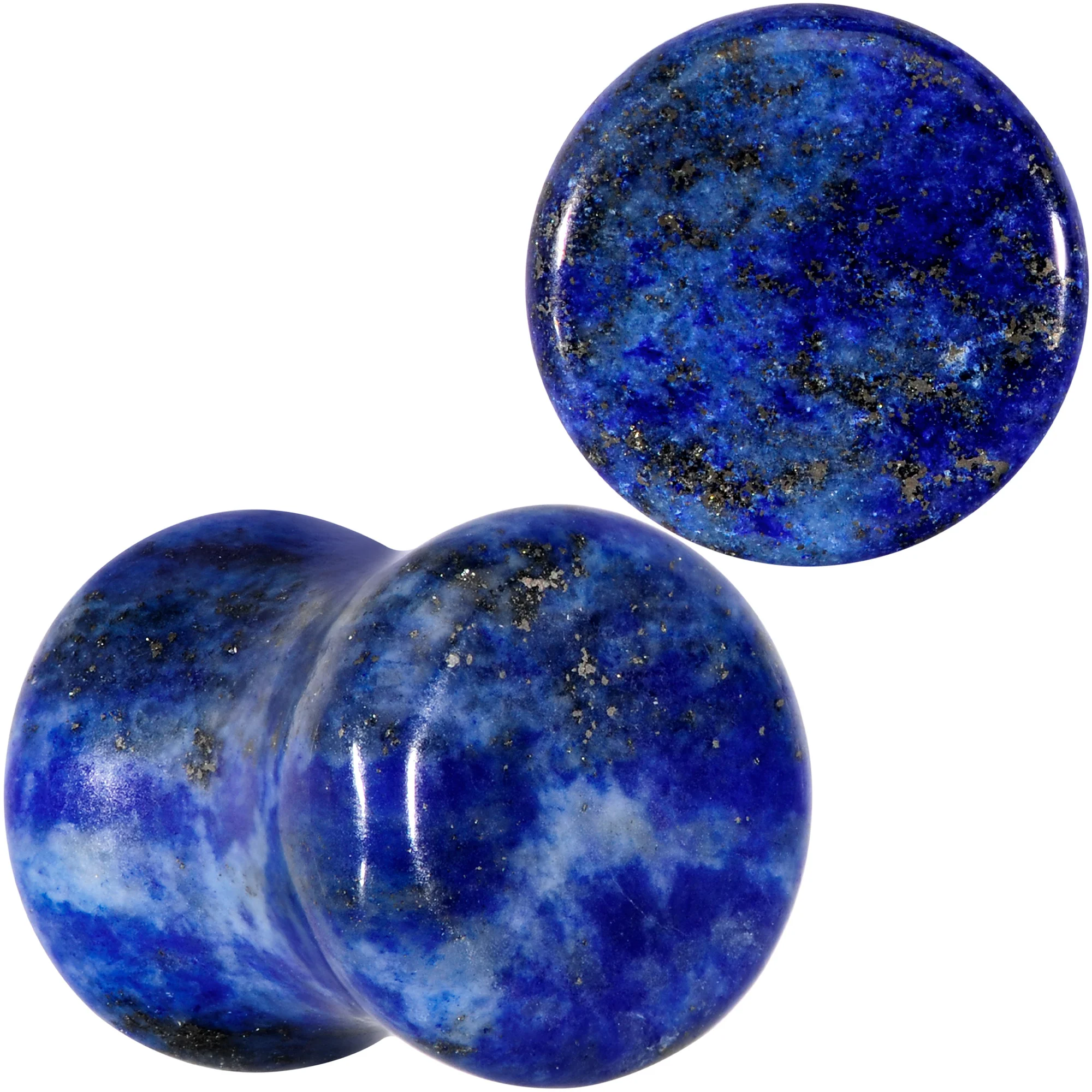 Natural Blue Lapis Stone Saddle Plug Set - Image 3