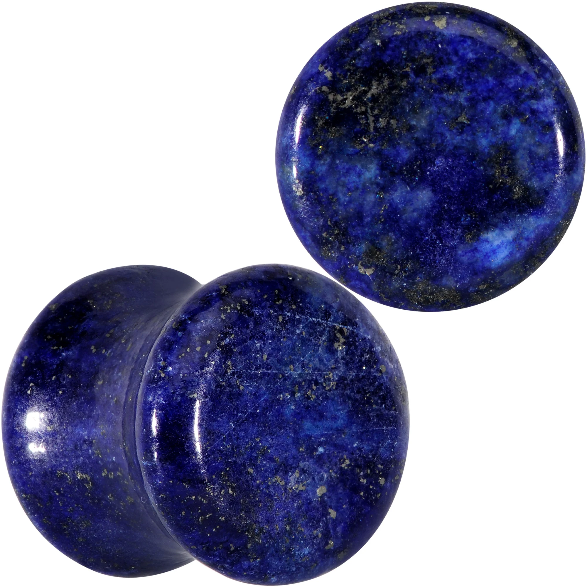 Natural Blue Lapis Stone Saddle Plug Set - Image 4