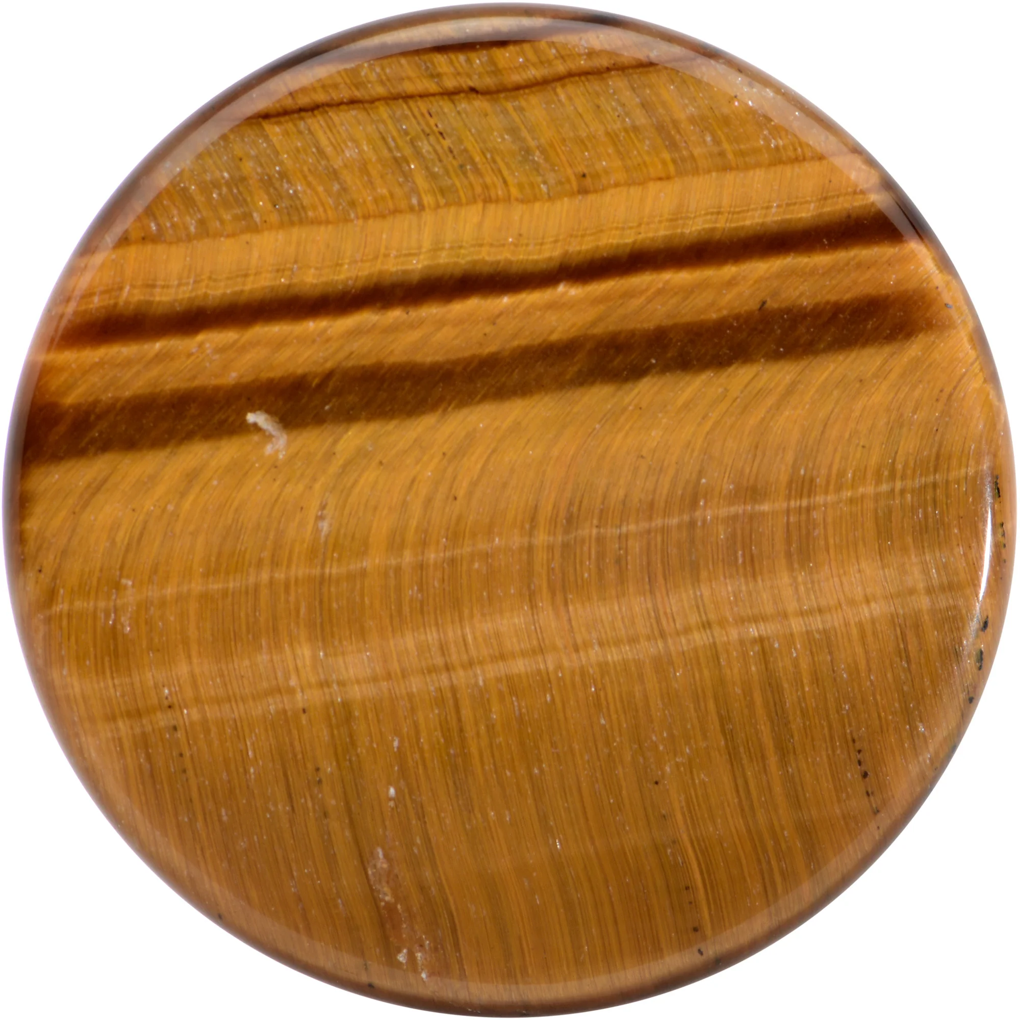 Natural Brown Tiger Eye Stone Double Flare Plug Set - Image 4