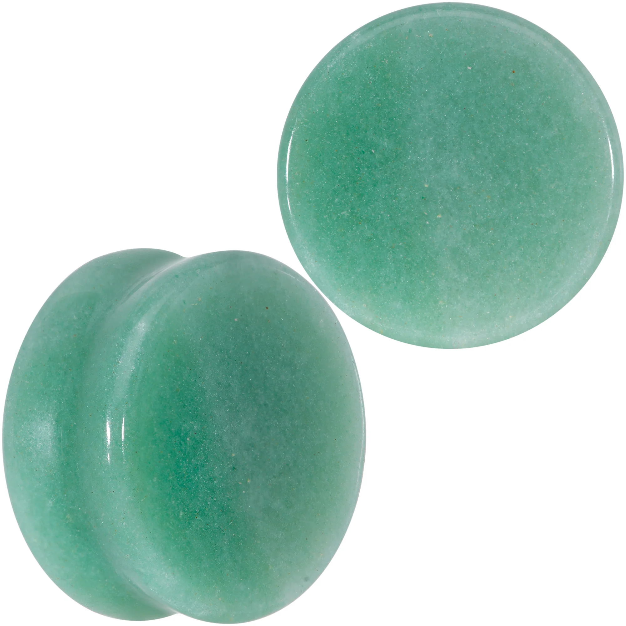 Natural Green Aventurine Stone Saddle Plug Set - Image 2
