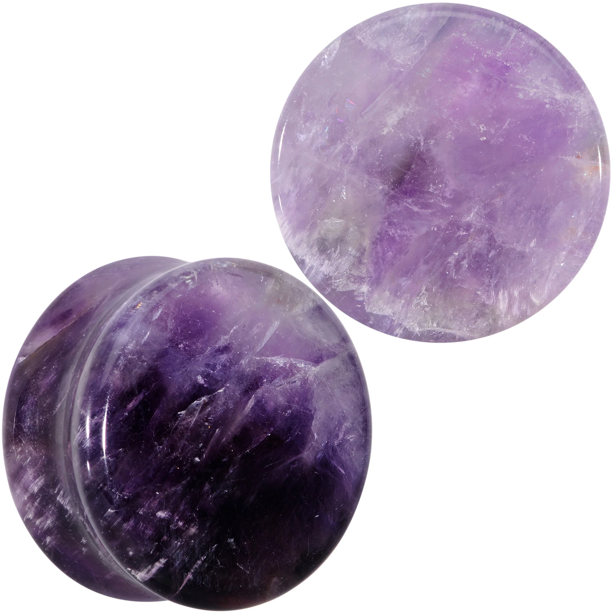Natural Purple Amethyst Stone Saddle Plug Set - Image 11