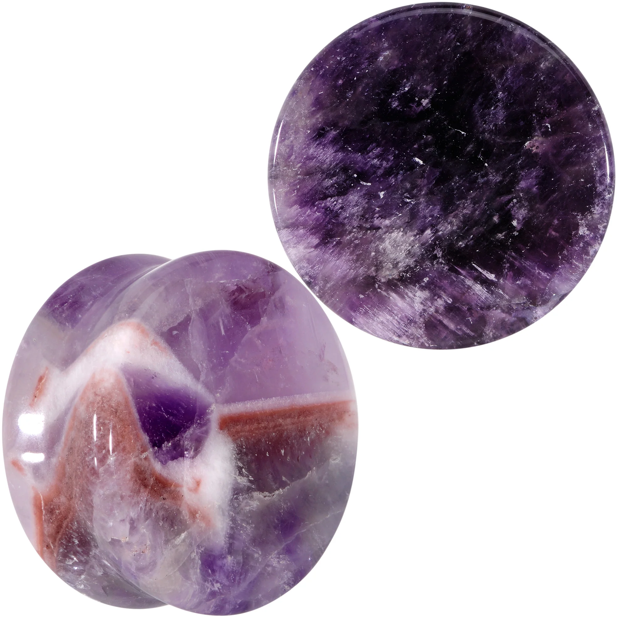 Natural Purple Amethyst Stone Saddle Plug Set - Image 12