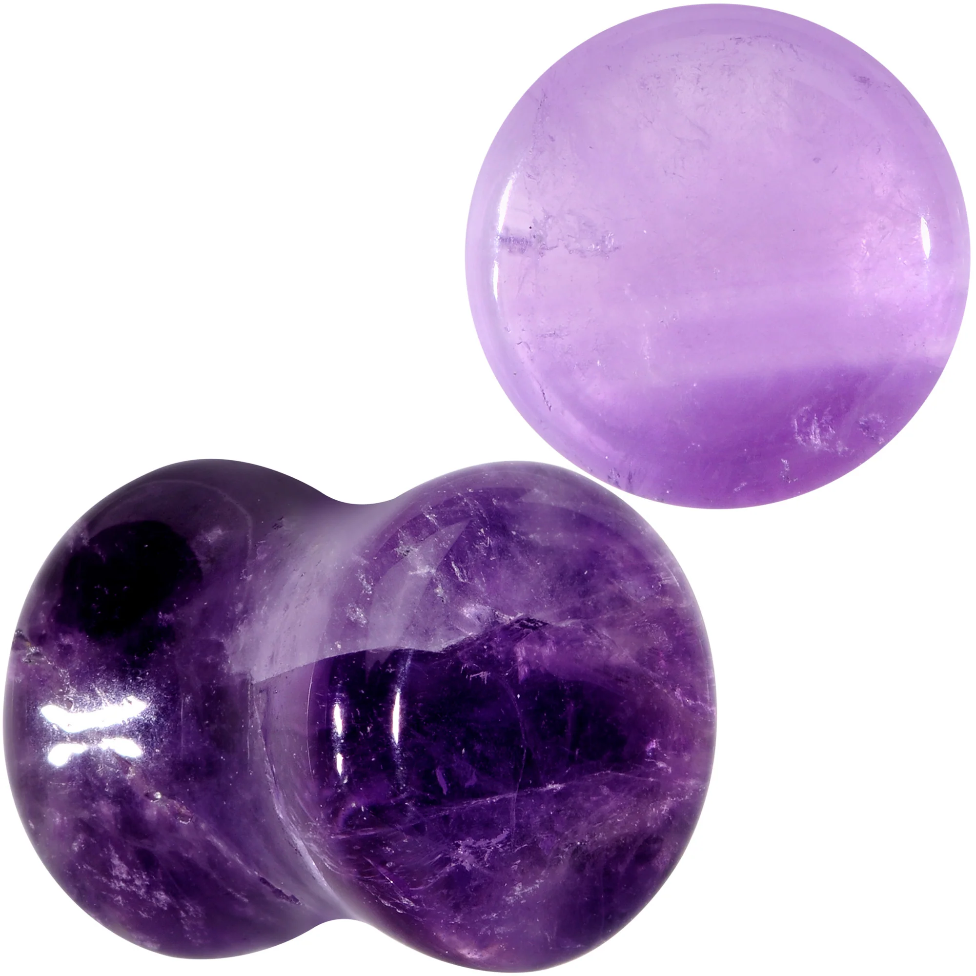 Natural Purple Amethyst Stone Saddle Plug Set - Image 3
