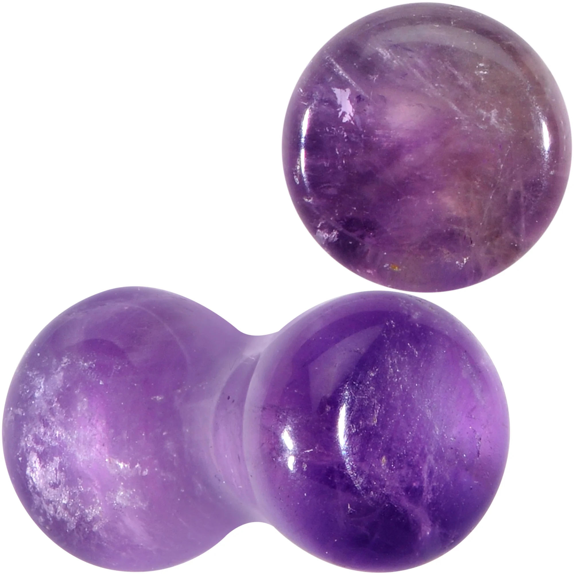 Natural Purple Amethyst Stone Saddle Plug Set - Image 4
