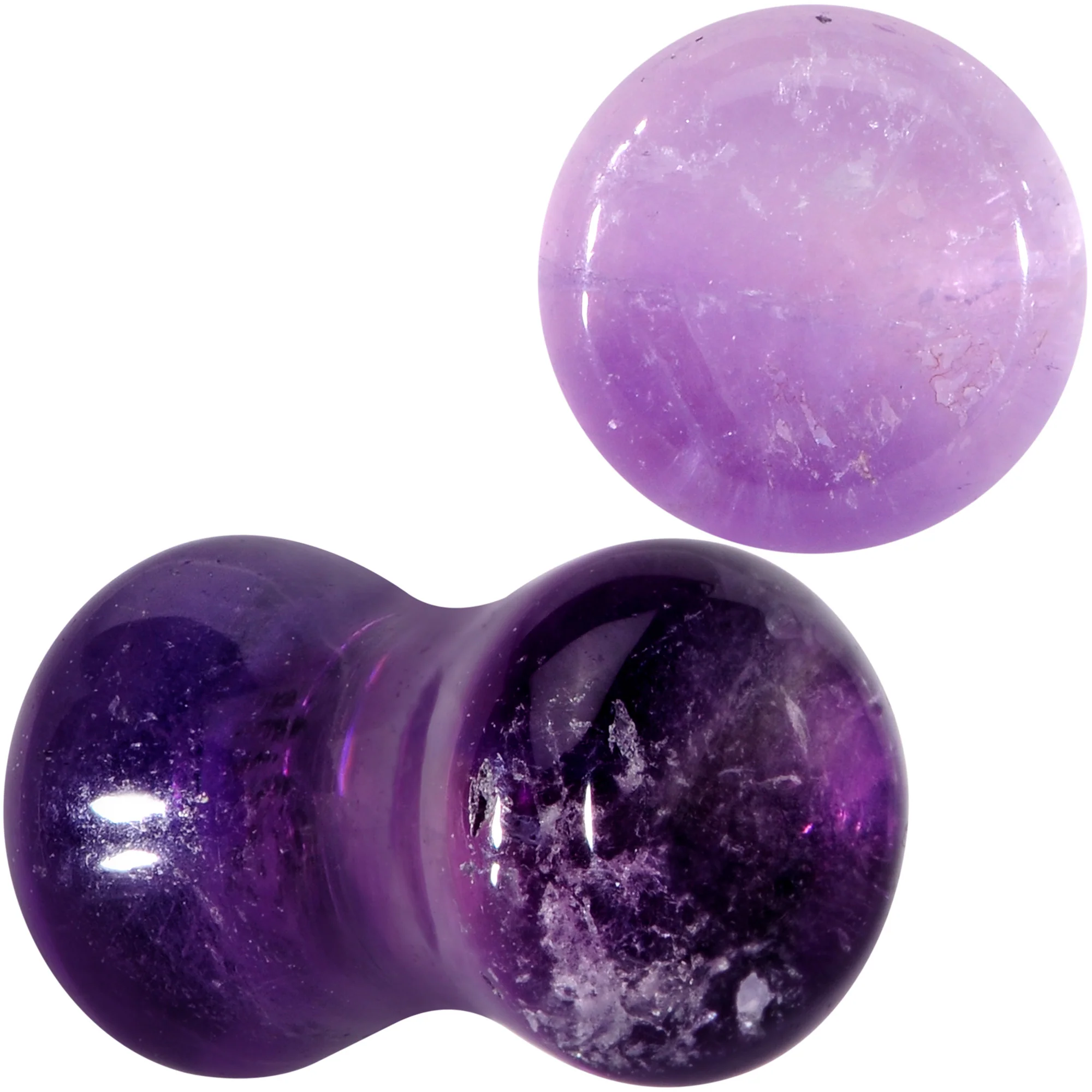 Natural Purple Amethyst Stone Saddle Plug Set - Image 5